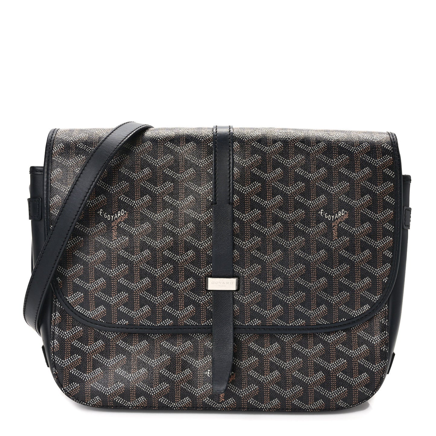 Goyardine Belvedere II MM Messenger Bag Black