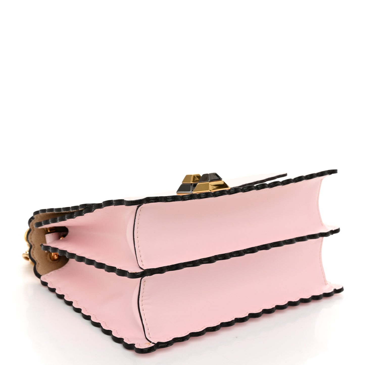 Vitello Liberty Scalloped Studded Small Kan I Shoulder Bag Confetto