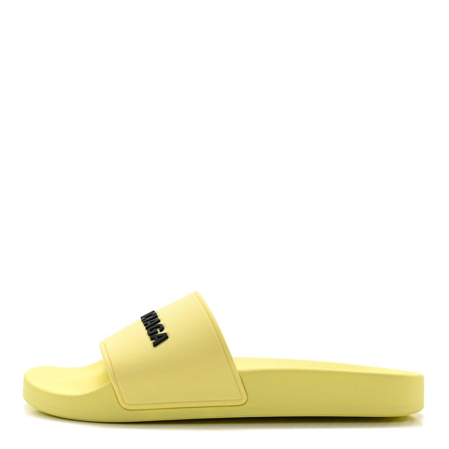 Smooth Rubber Logo Bi-Color Womens Pool Slide Sandals 38 Yellow Black