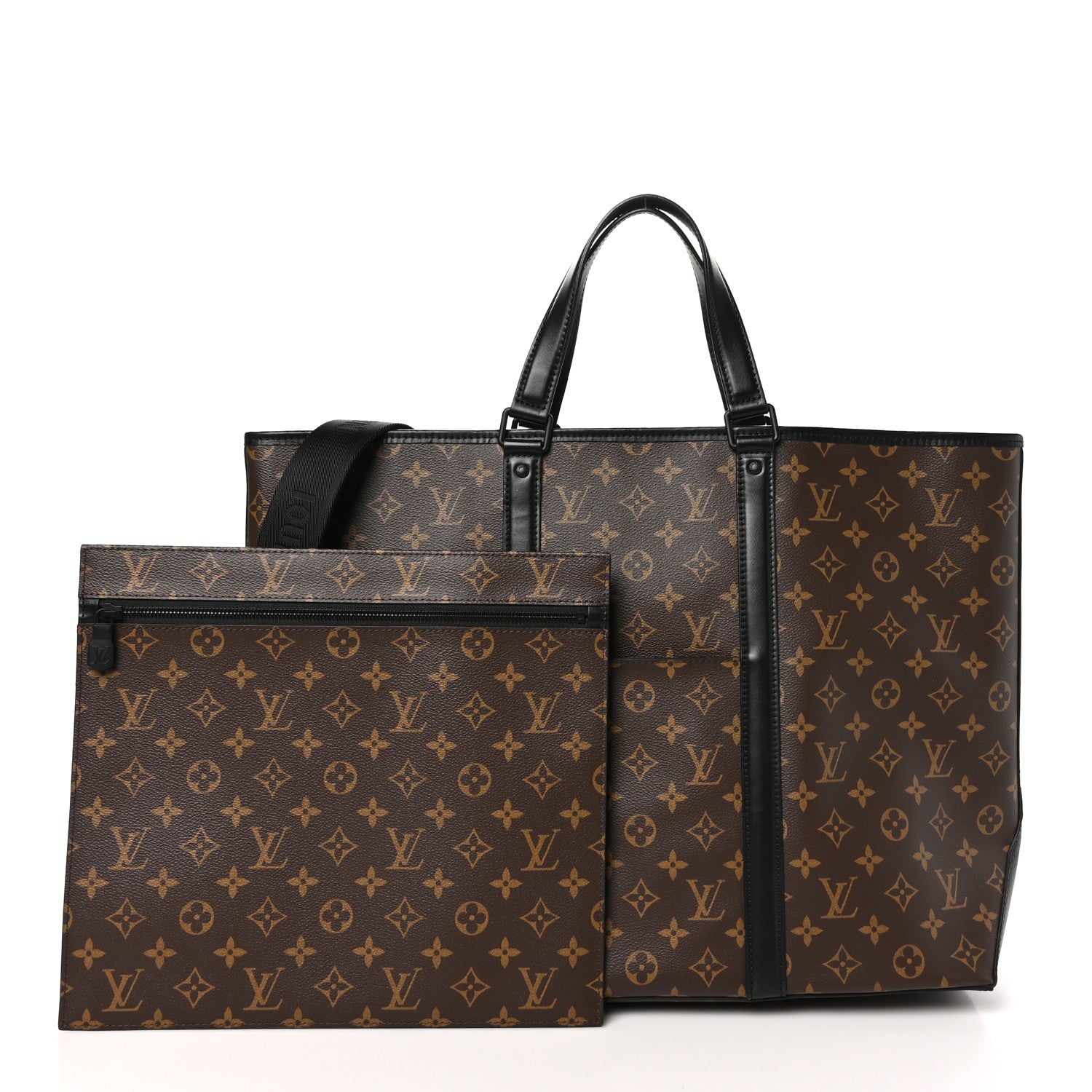 Louis Vuitton Monogram Macassar Weekend Tote GM 3 of 10