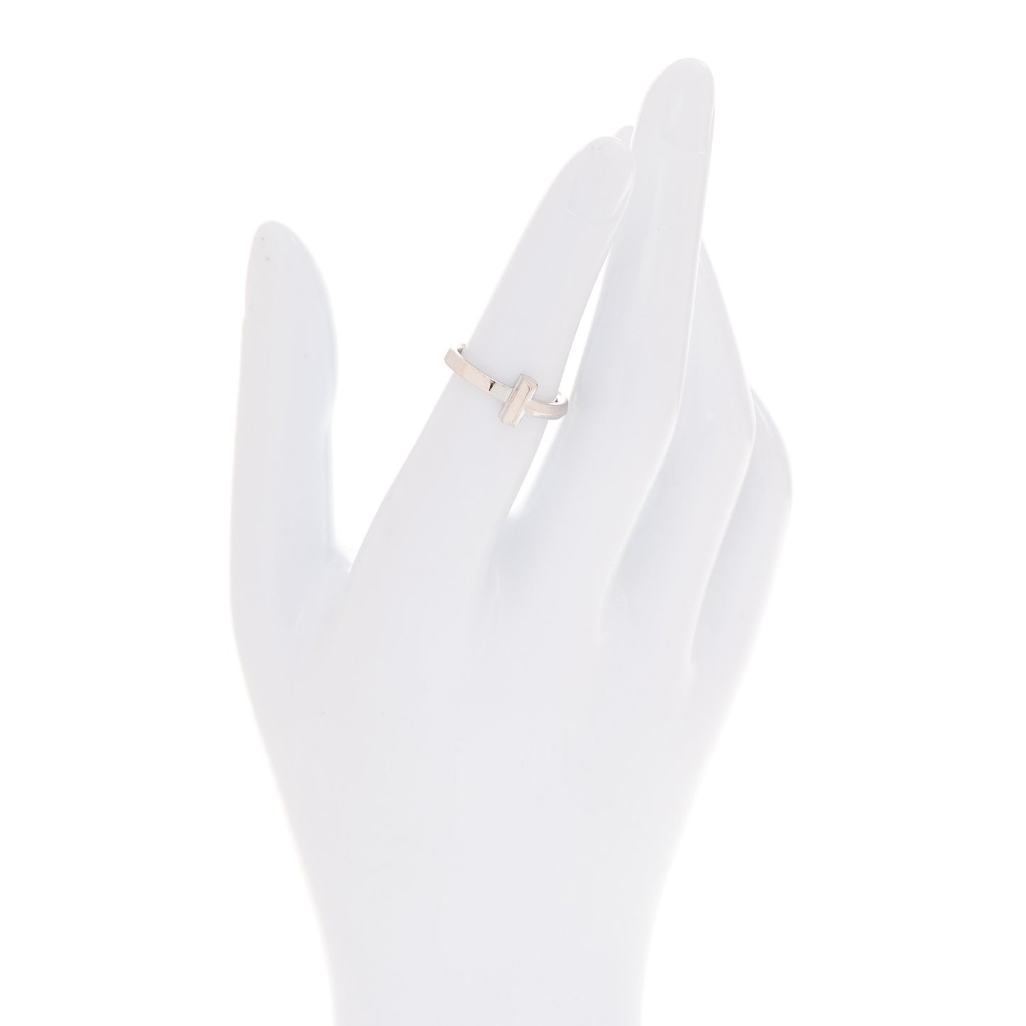 18K White Gold 2.5mm T T1 Ring 49 5