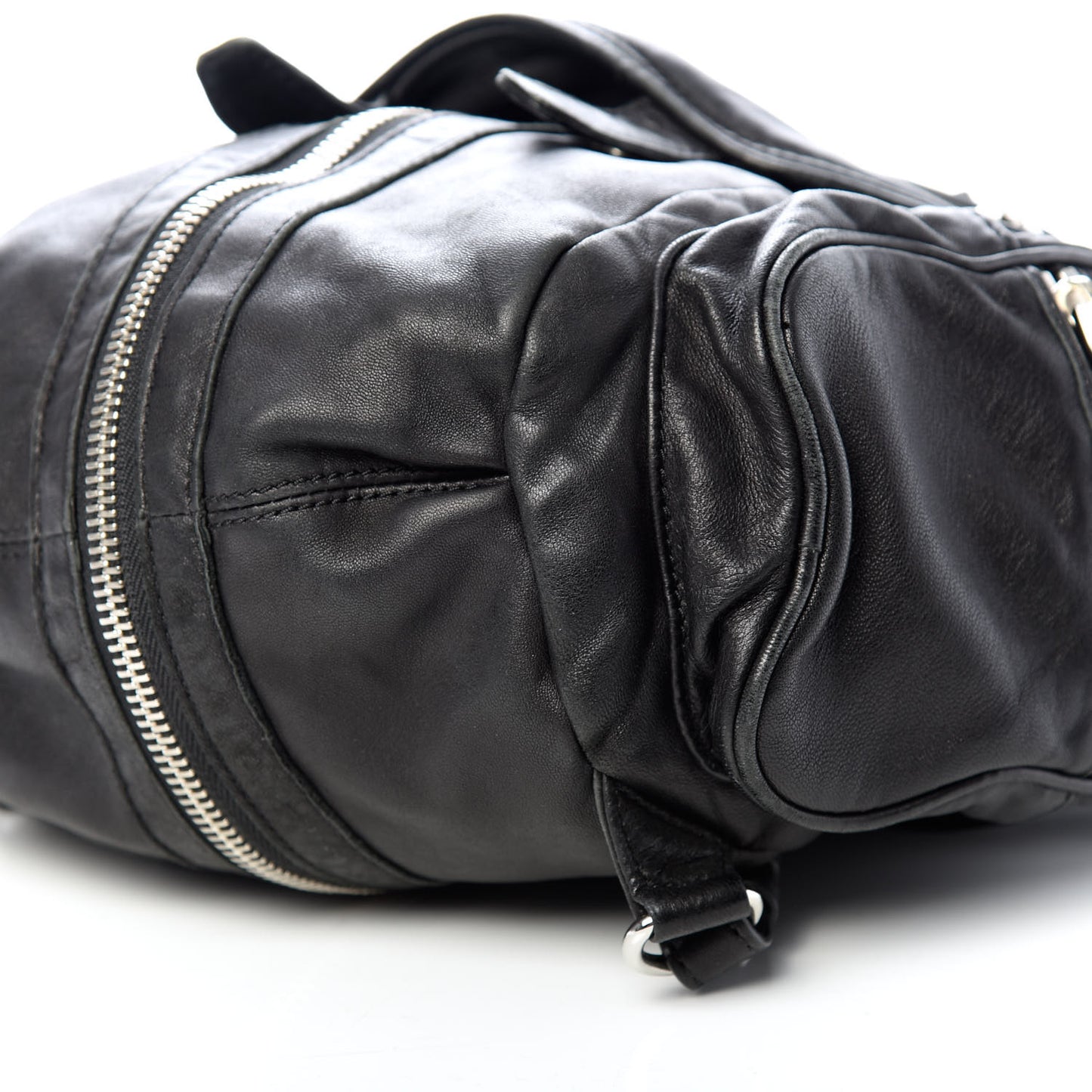 Lambskin Mini Marti Backpack Washed Black Rhodium Hardware