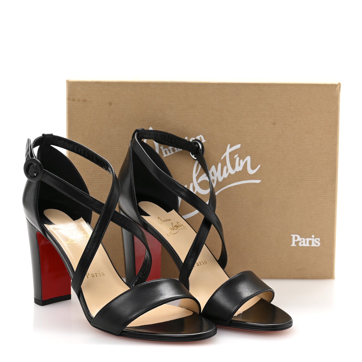 Nappa Loubi Bee Kid 85 Sandals 39 Black