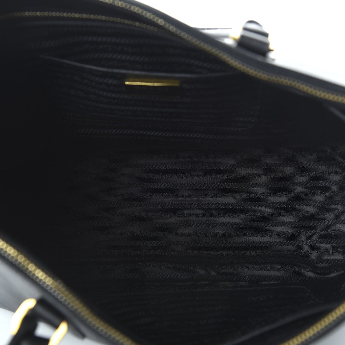 Saffiano Large Galleria Double Zip Tote Black