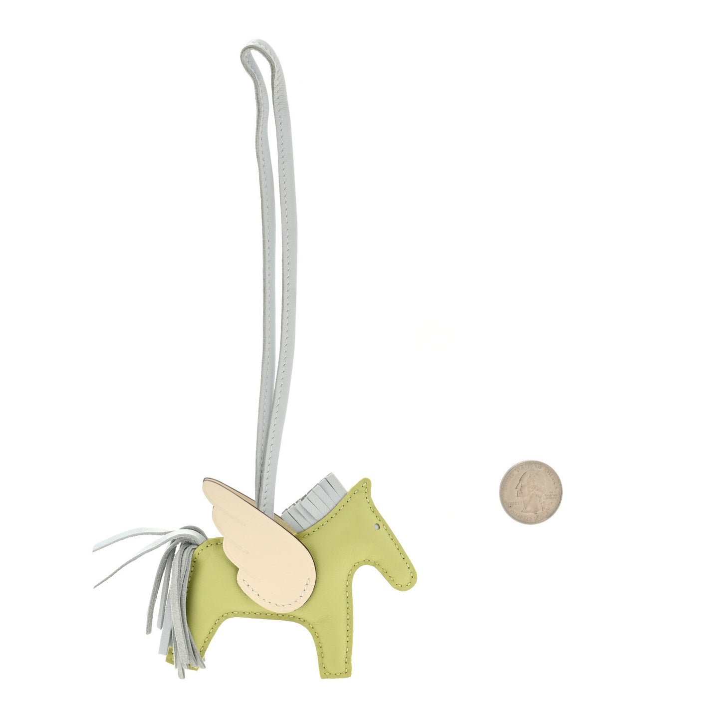 Milo Lambskin Grigri Rodeo Pegase Horse Bag Charm PM Jaune Bourgeon Bleu Brume Nata