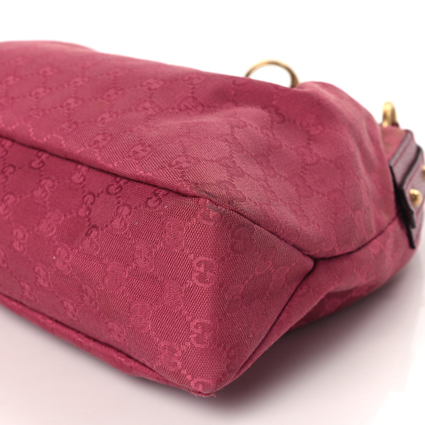 Monogram Medium Horsebit Chain Hobo Fuchsia