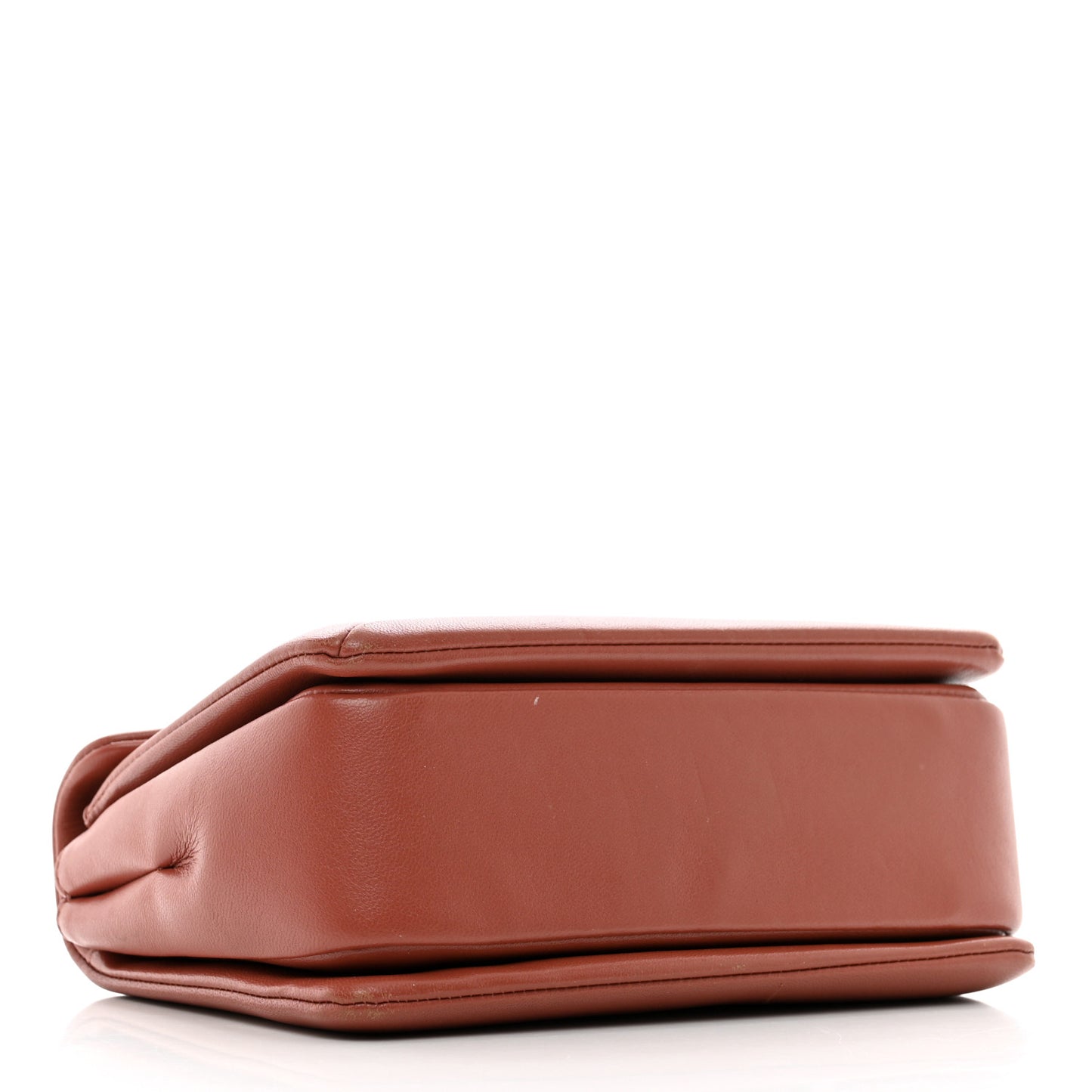 Nappa One Stud Chain Clutch Gingerbread