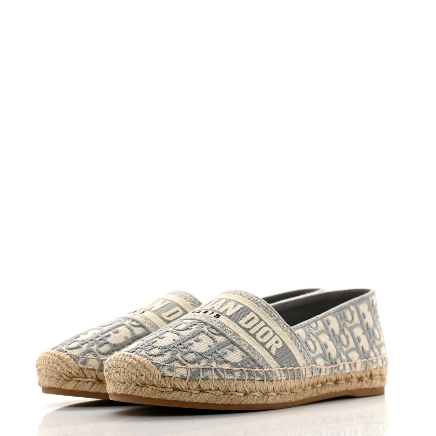 Oblique Embroidered Granville 15mm Espadrilles 39.5 Grey Stone