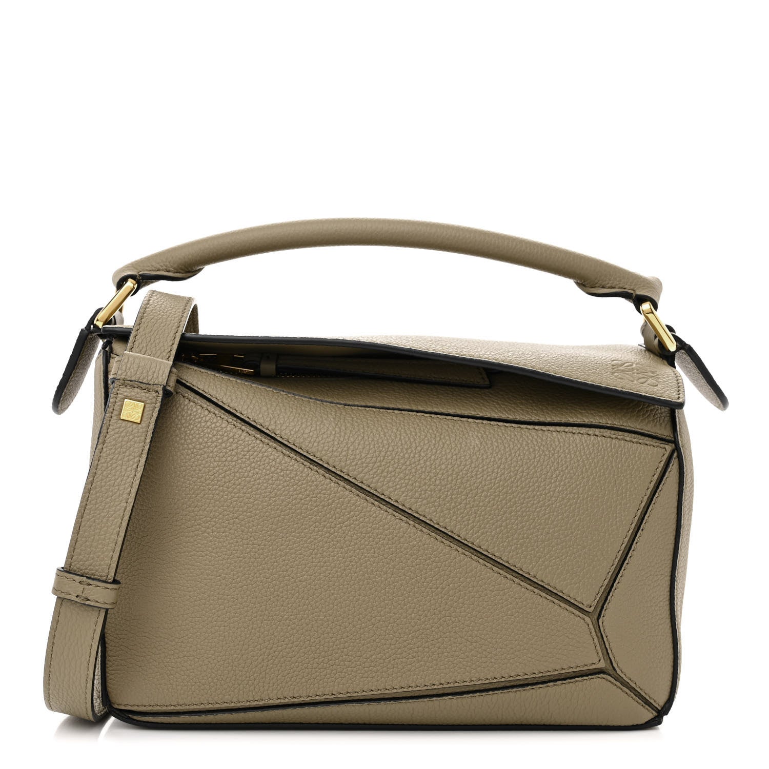 Loewe Calfskin Small Puzzle Bag Artichoke Green 1438626 – FASHIONPHILE