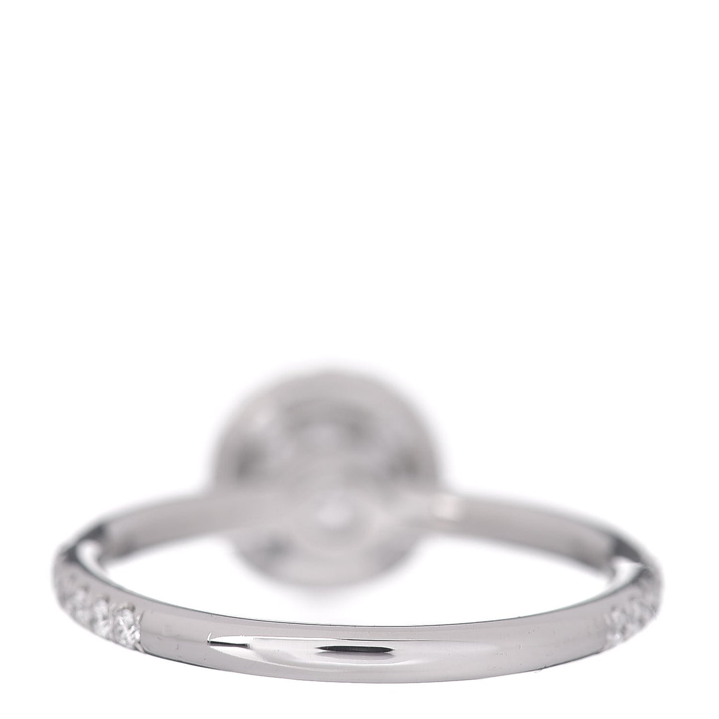 Platinum Diamond .57ct The One Round Brilliant Micropave Engagement Ring 47 4