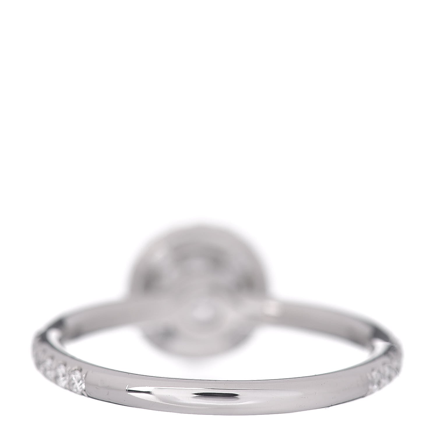 Harry Winston Platinum Diamond .57ct The One Round Brilliant Micropave Engagement Ring 47 4 4 of 6