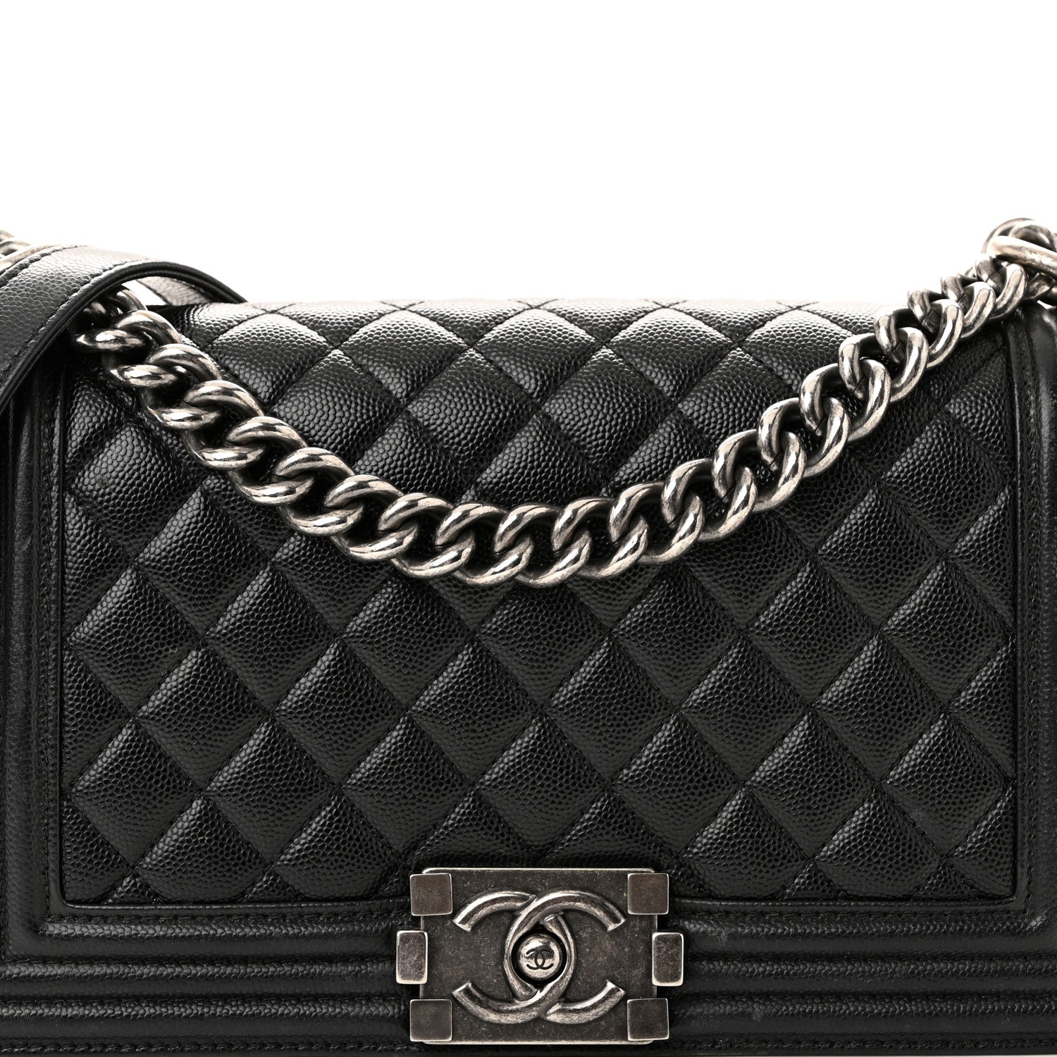 Chanel Caviar Quilted Medium Boy Flap Black 8 of 10