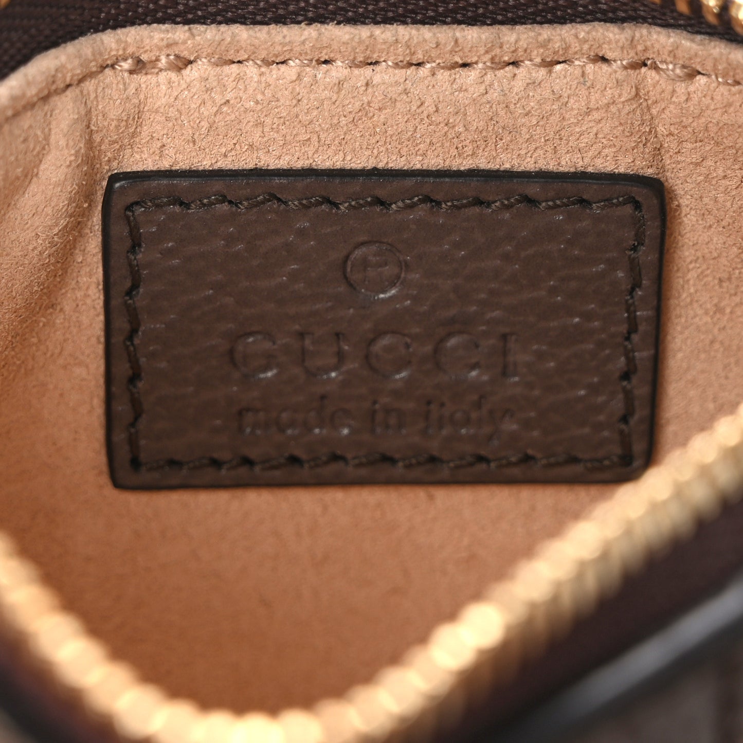 GG Supreme Monogram Web Ophidia Key Case Beige New Acero