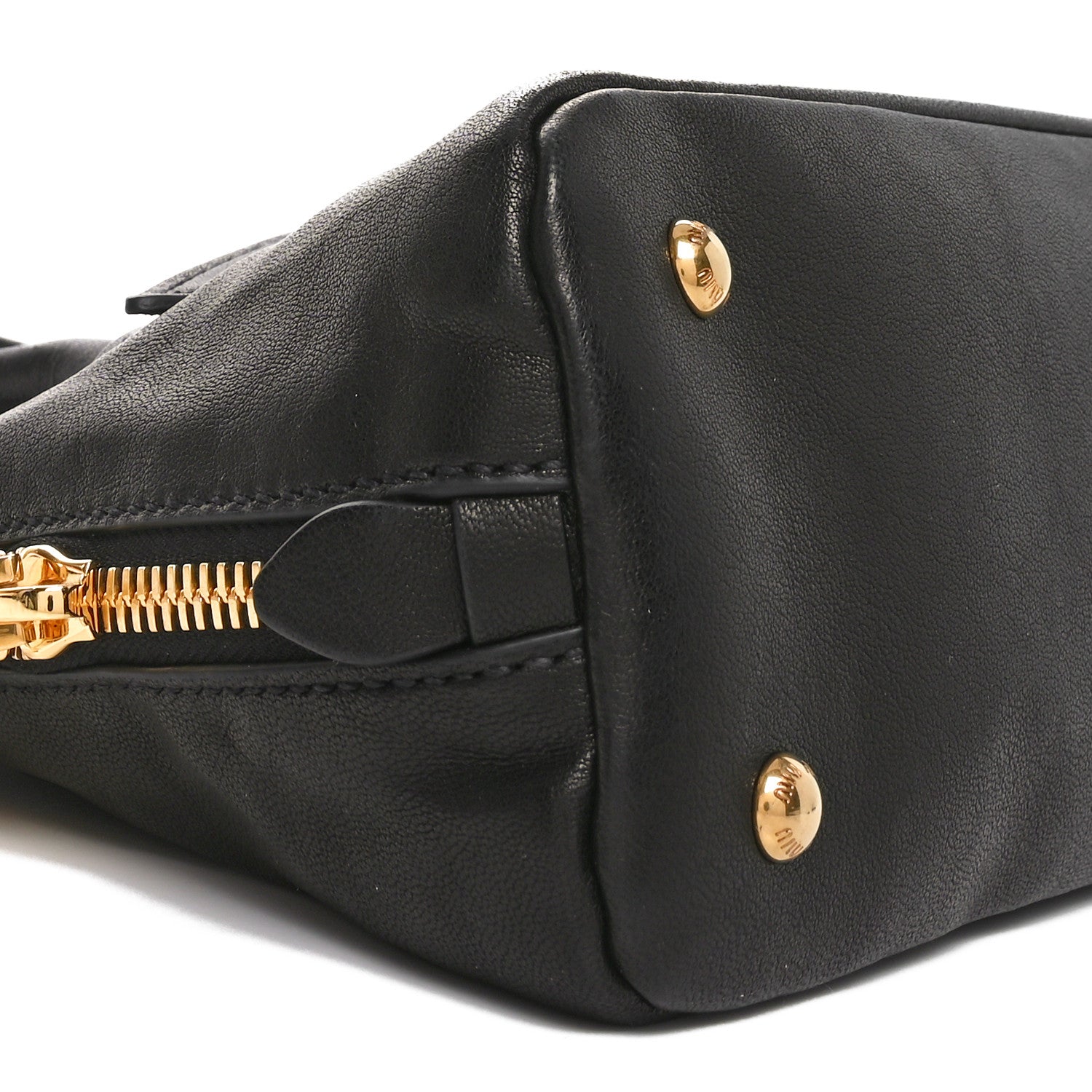 Miu Miu Nappa Aviator Regular Aventure Bag Black 8 of 9