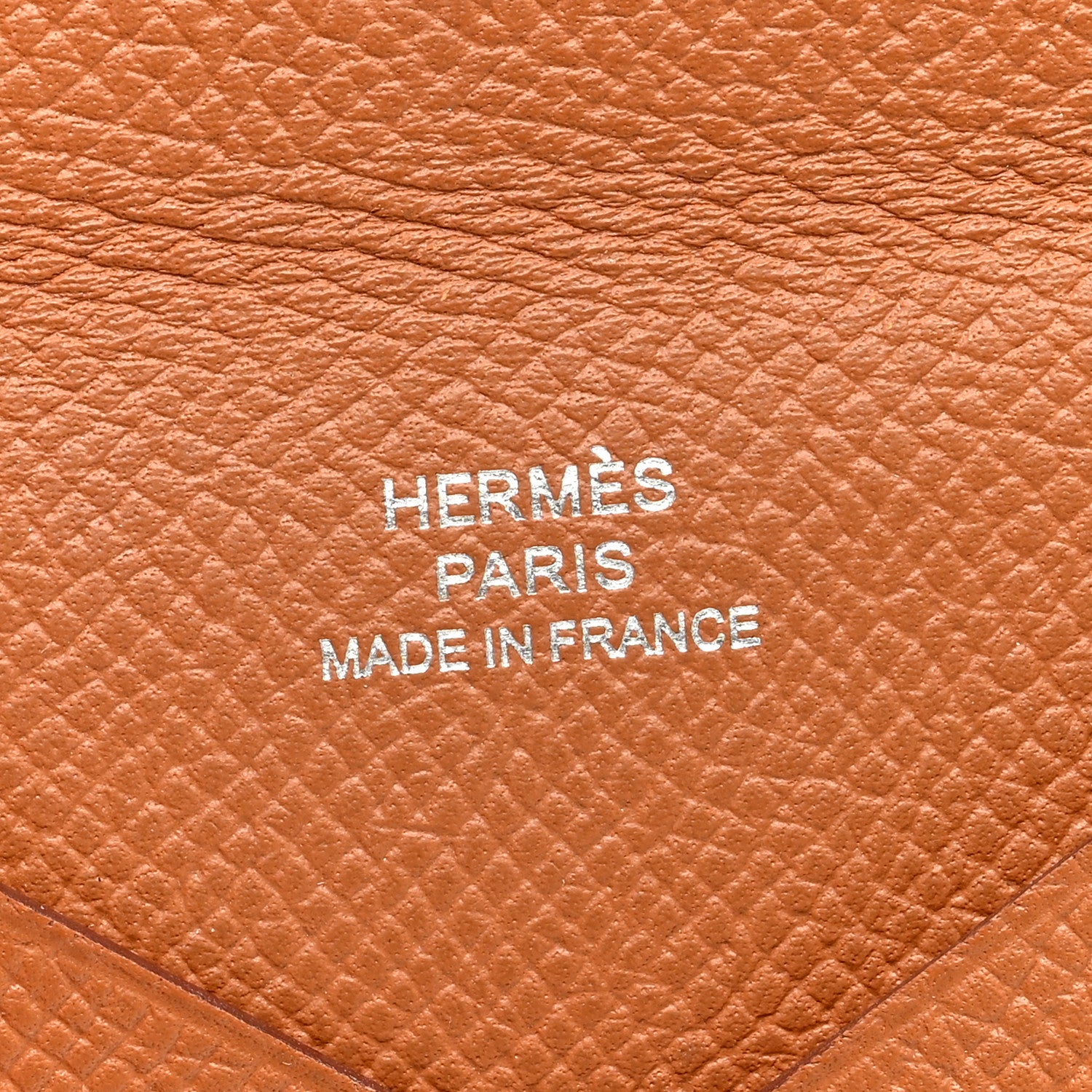 Hermes Epsom Calvi Card Case Gold 6 of 7