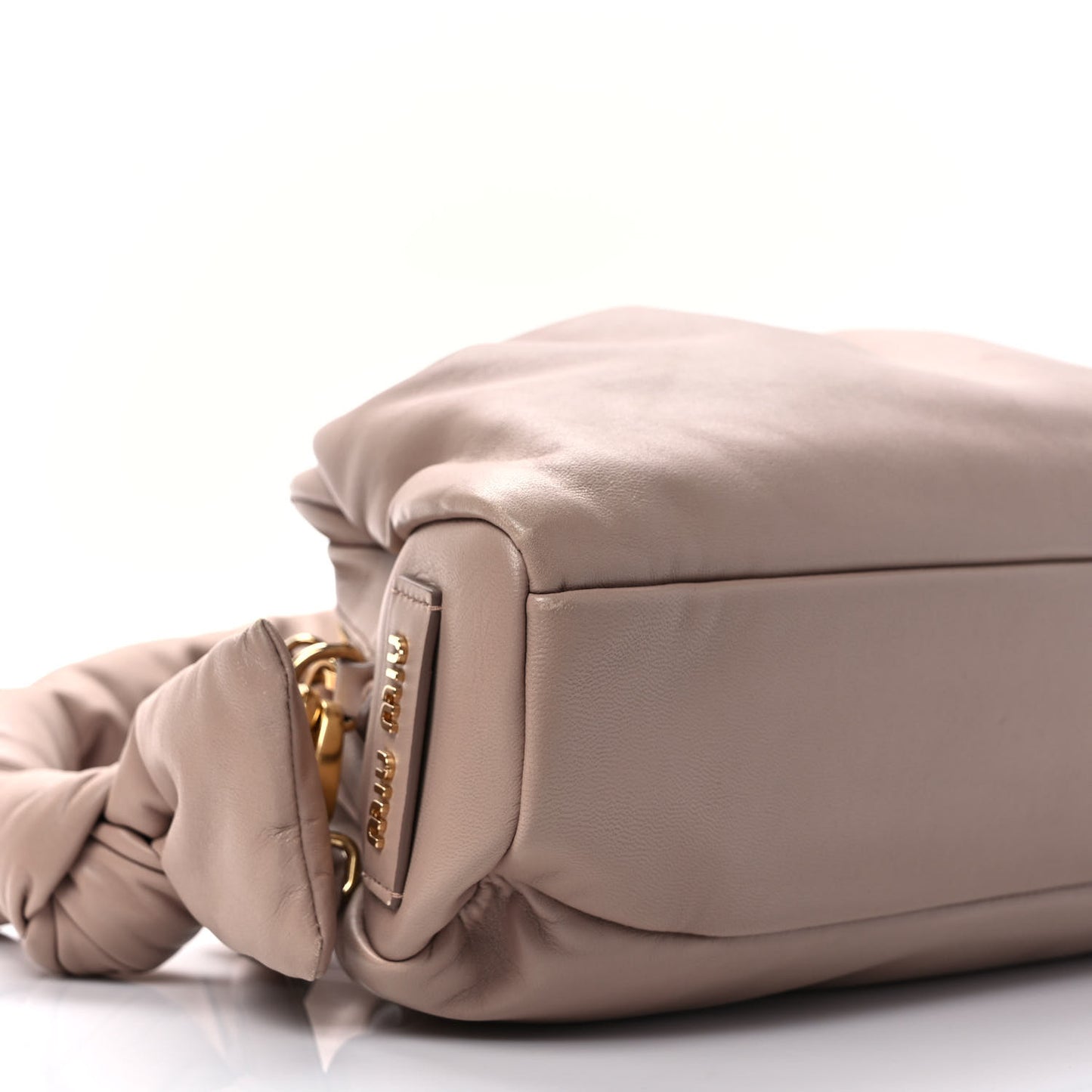 Nappa Knot Top Handle Shoulder Bag Cammeo