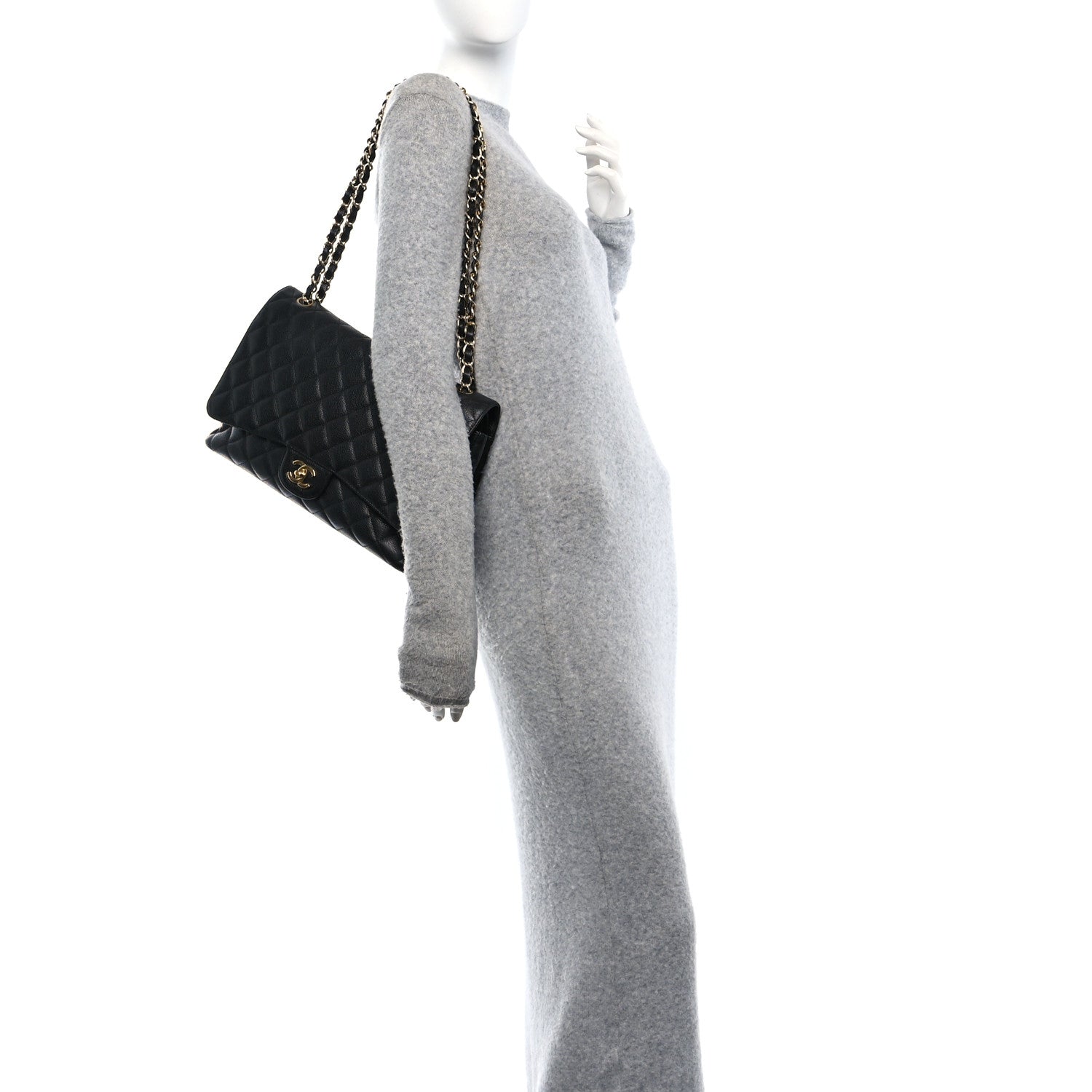 Chanel Caviar Quilted Maxi Double Flap Black 2 of 11