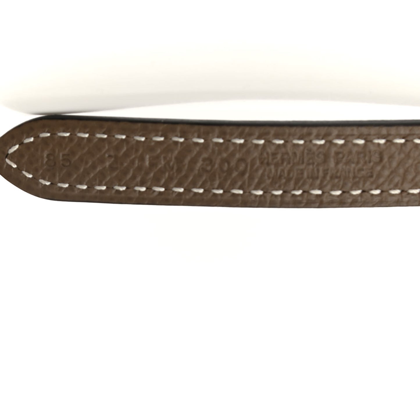 Epsom Swift Gourmette Equestre 13mm Belt 85 Etoupe Black