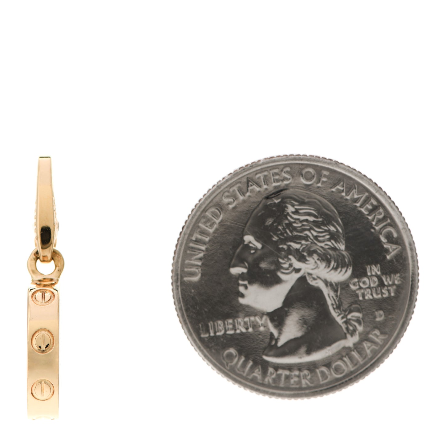 18K Yellow Gold LOVE Ring Charm