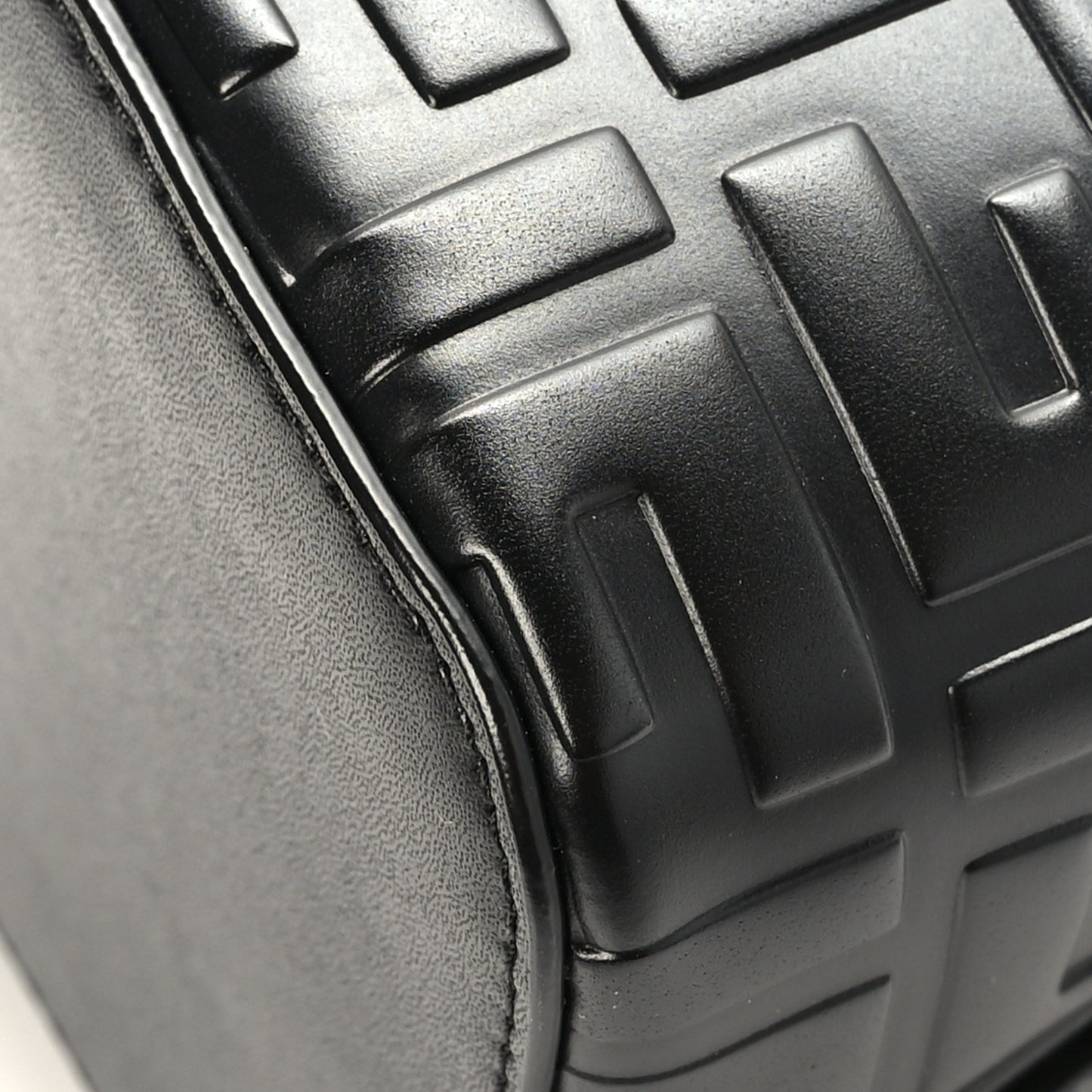 Vitello Liberty F is Fendi FF 1974 Embossed Mini Mon Tresor Bucket Bag Black