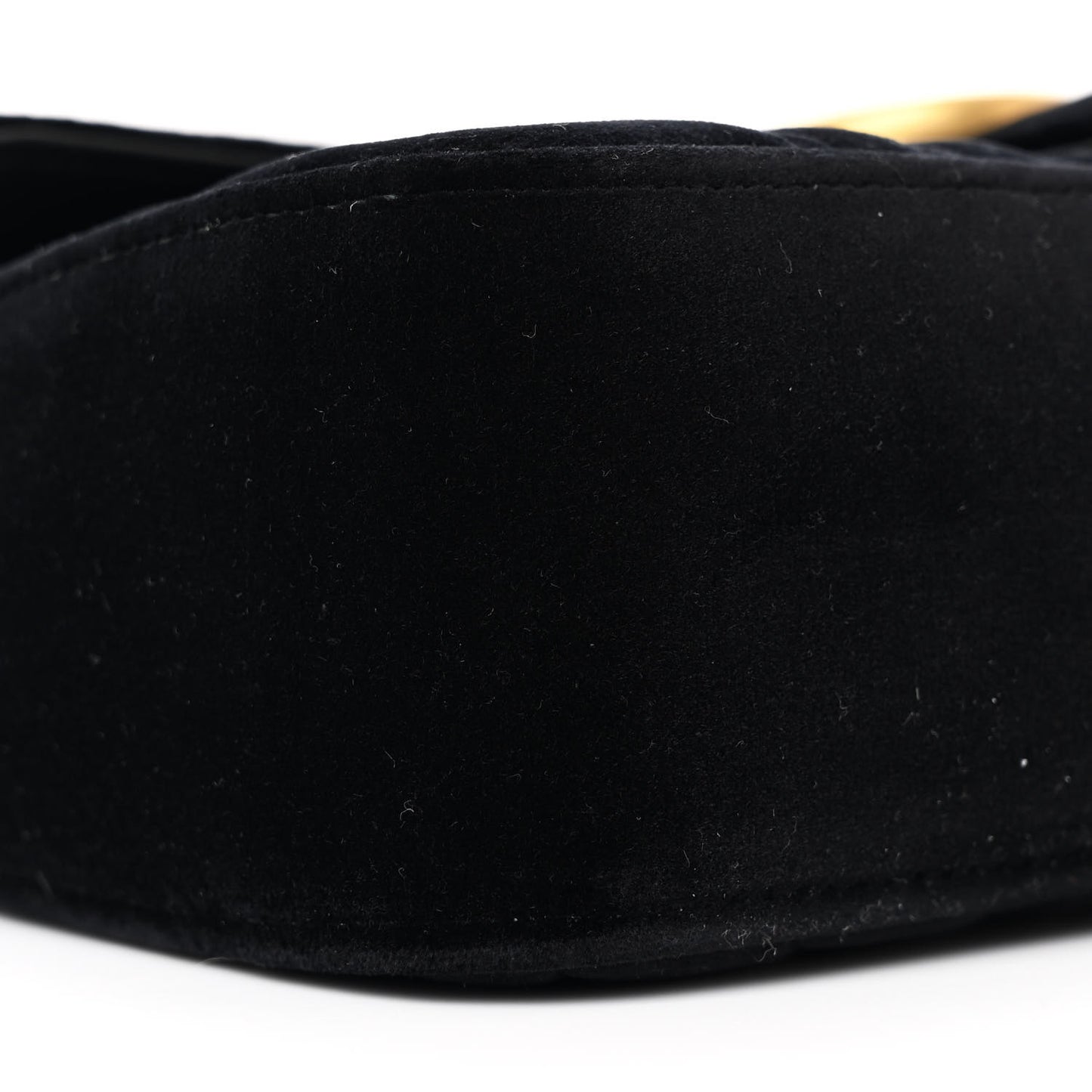 Velvet Matelasse Small GG Marmont Shoulder Bag Black