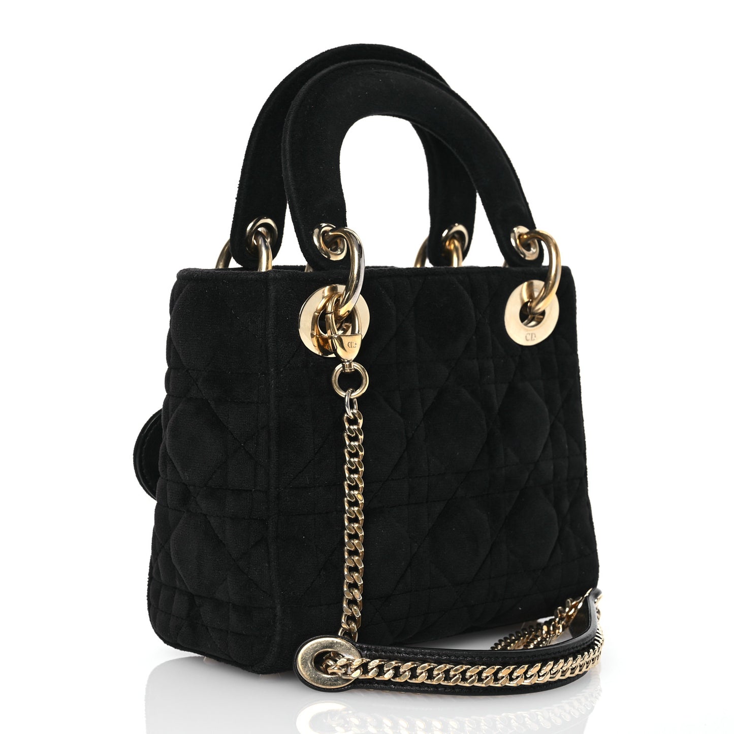 Velvet Mini Lady Dior Black