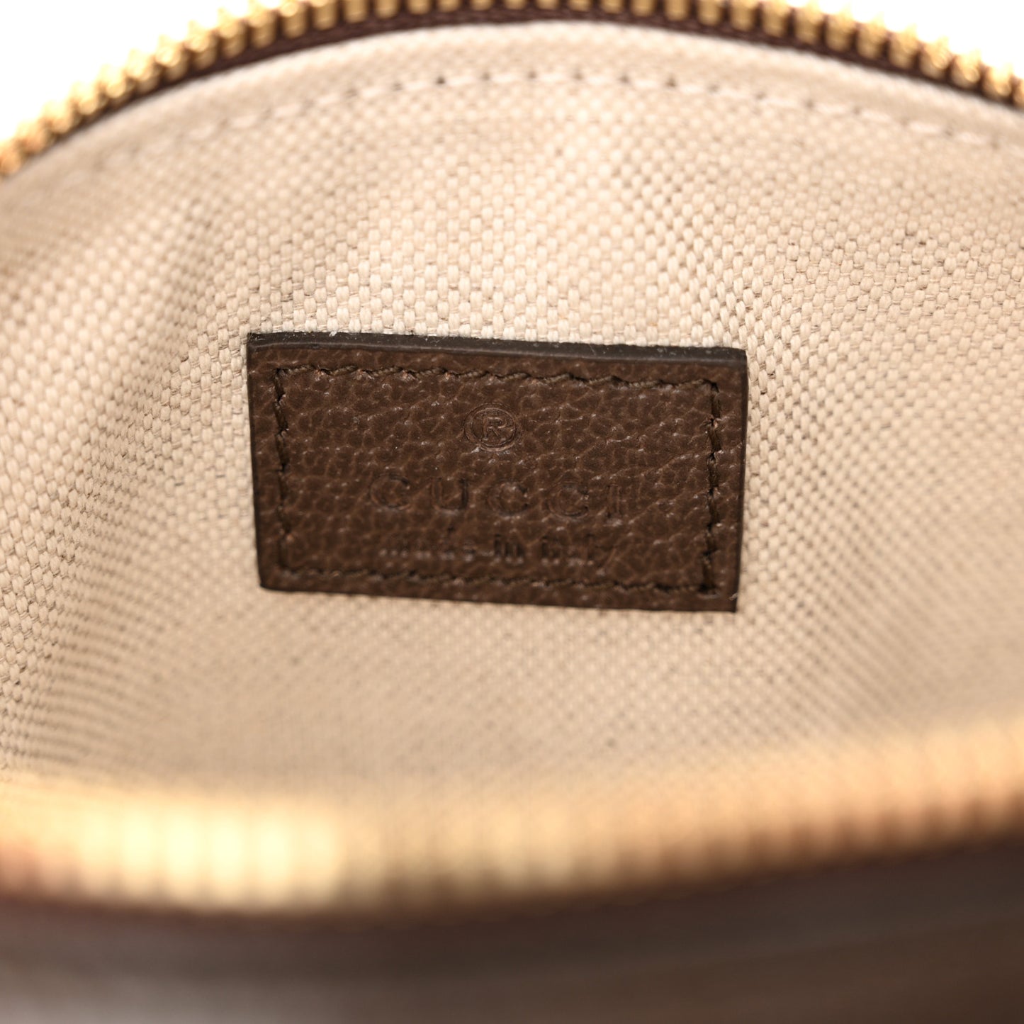 GG Supreme Monogram Textured Dollar Calfskin Web Super Mini Ophidia Top Handle Bowler Bag Beige Ebony New Acero