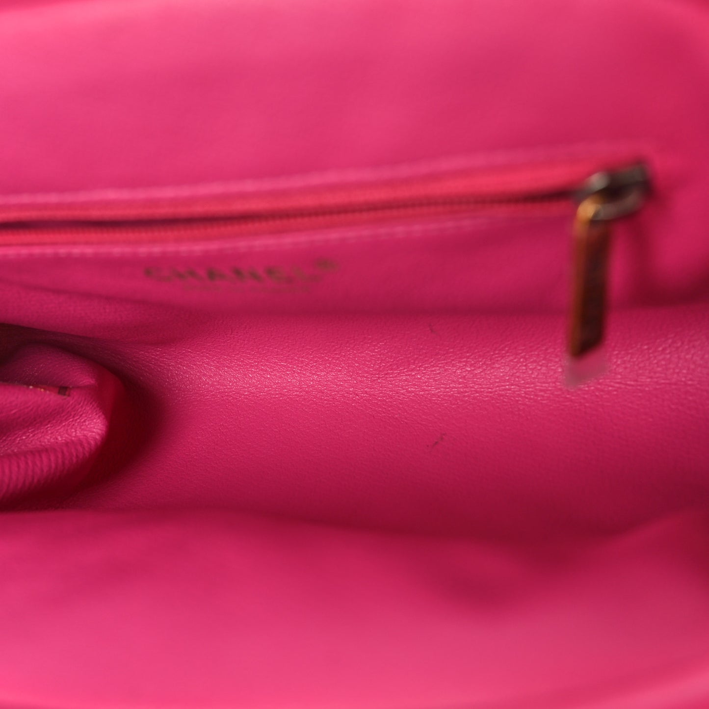 Lambskin Chevron Quilted Timeless Clutch Dark Pink