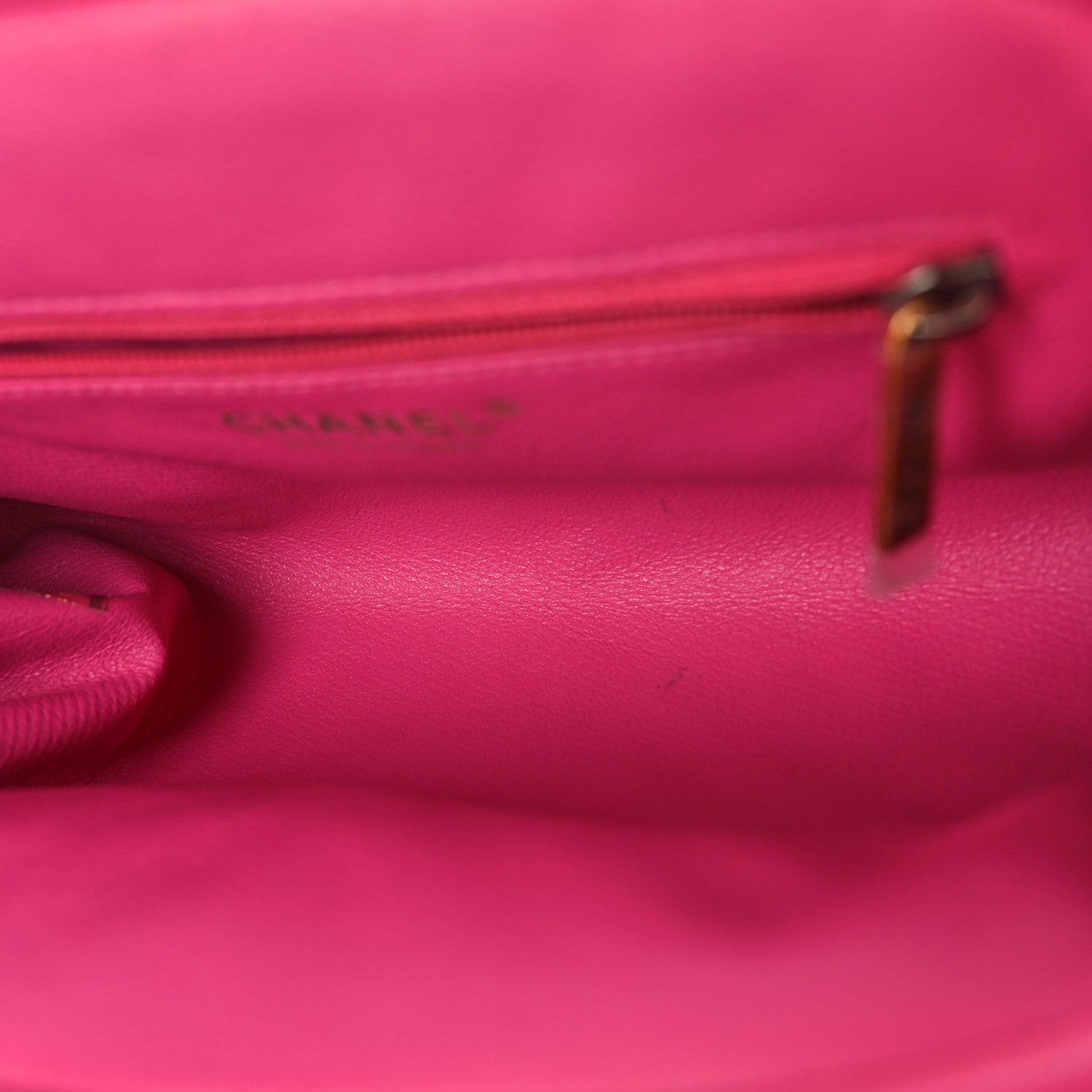 Chanel Lambskin Chevron Quilted Timeless Clutch Dark Pink 5 of 10