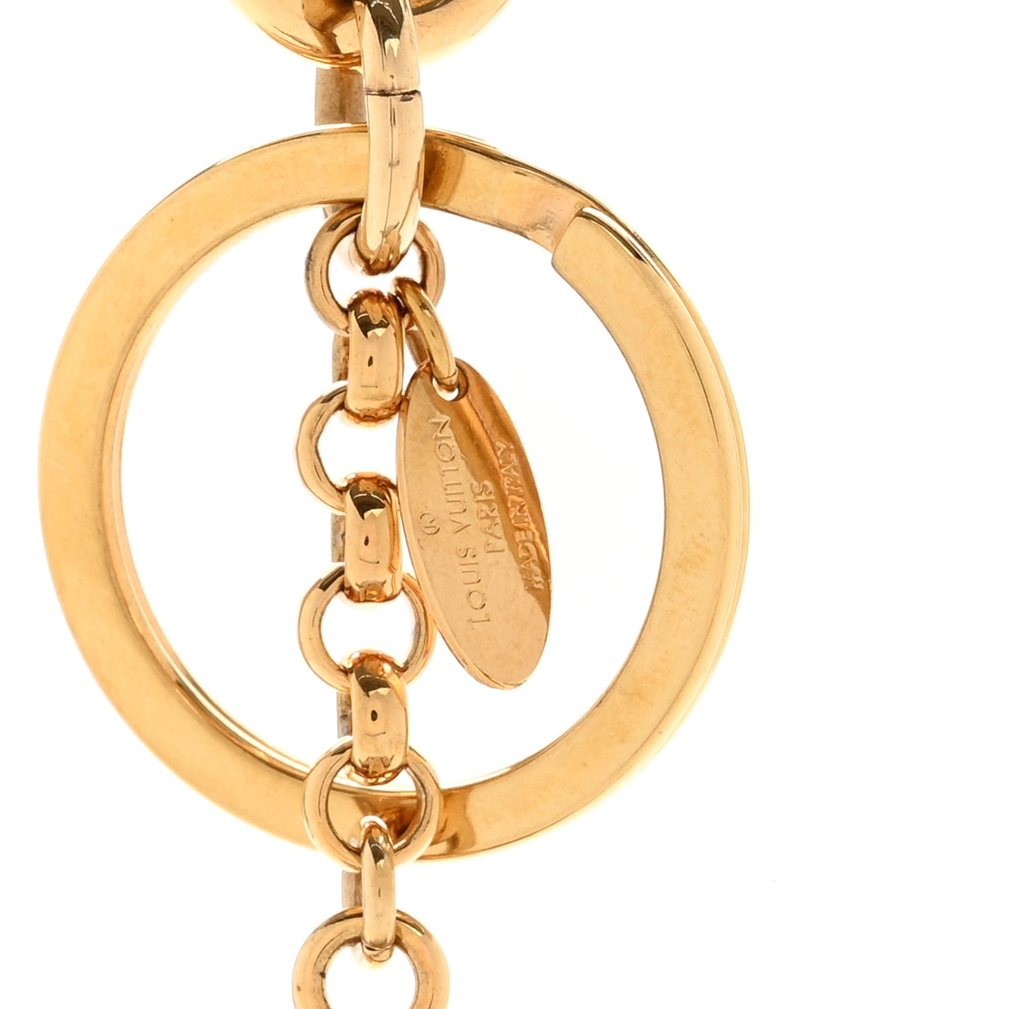 Strass Vivienne Porte Cles Charm Key Holder Gold