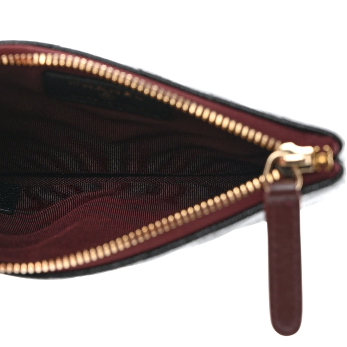 Caviar Chevron Quilted Small Cosmetic Case Black