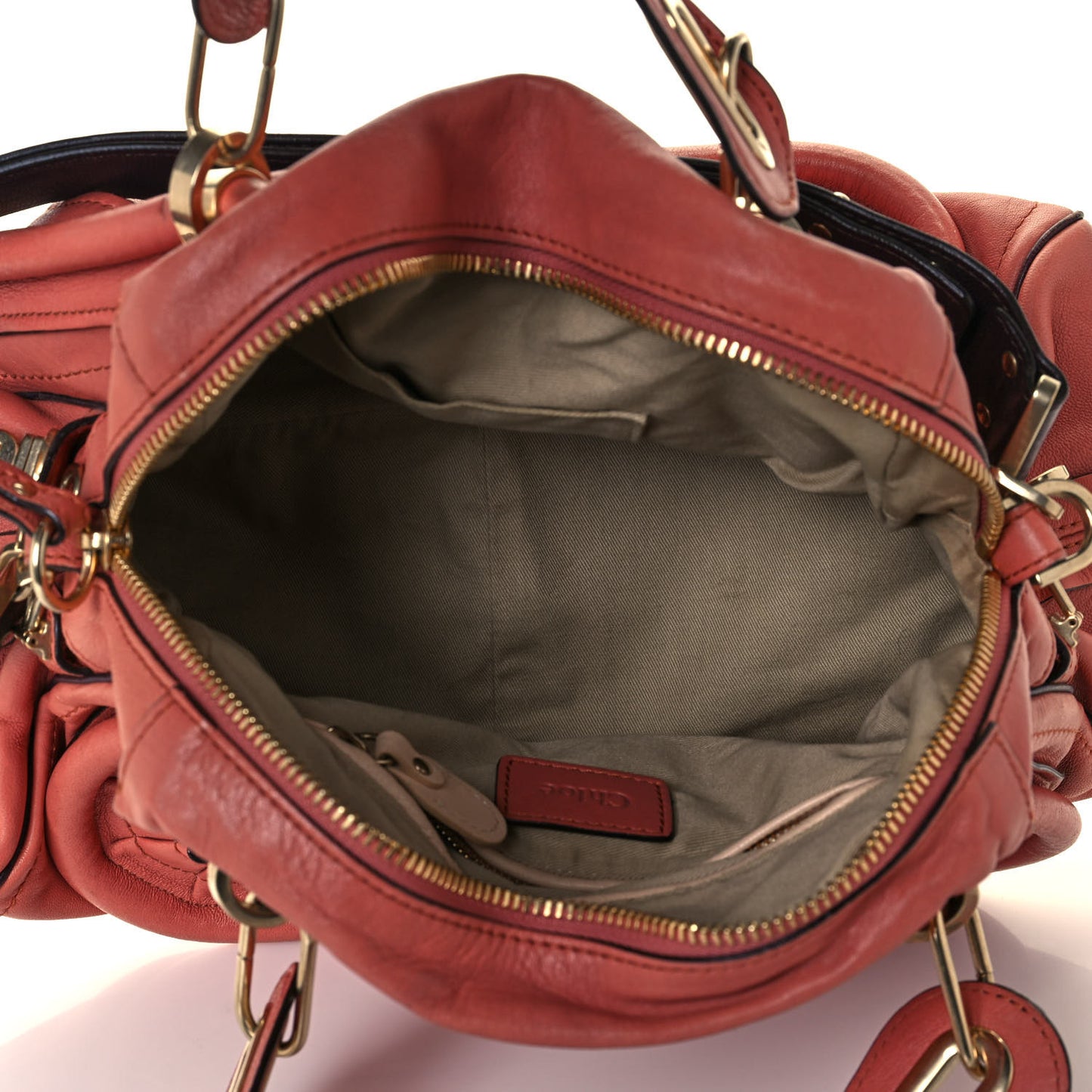 Calfskin Medium Military Paraty Peach Pink