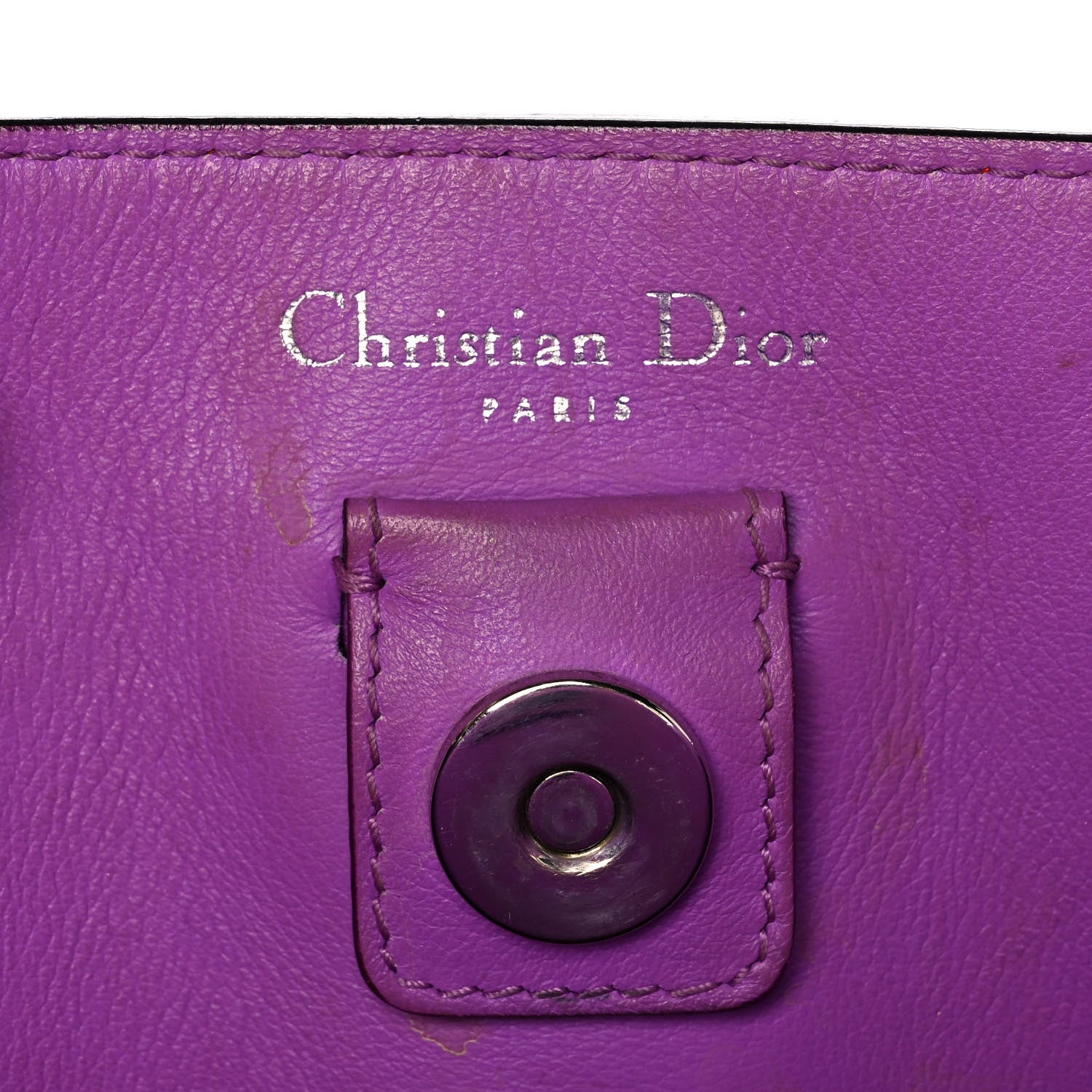Christian Dior Smooth Calfskin Large Diorissimo Tote Orange Parme 6 of 11
