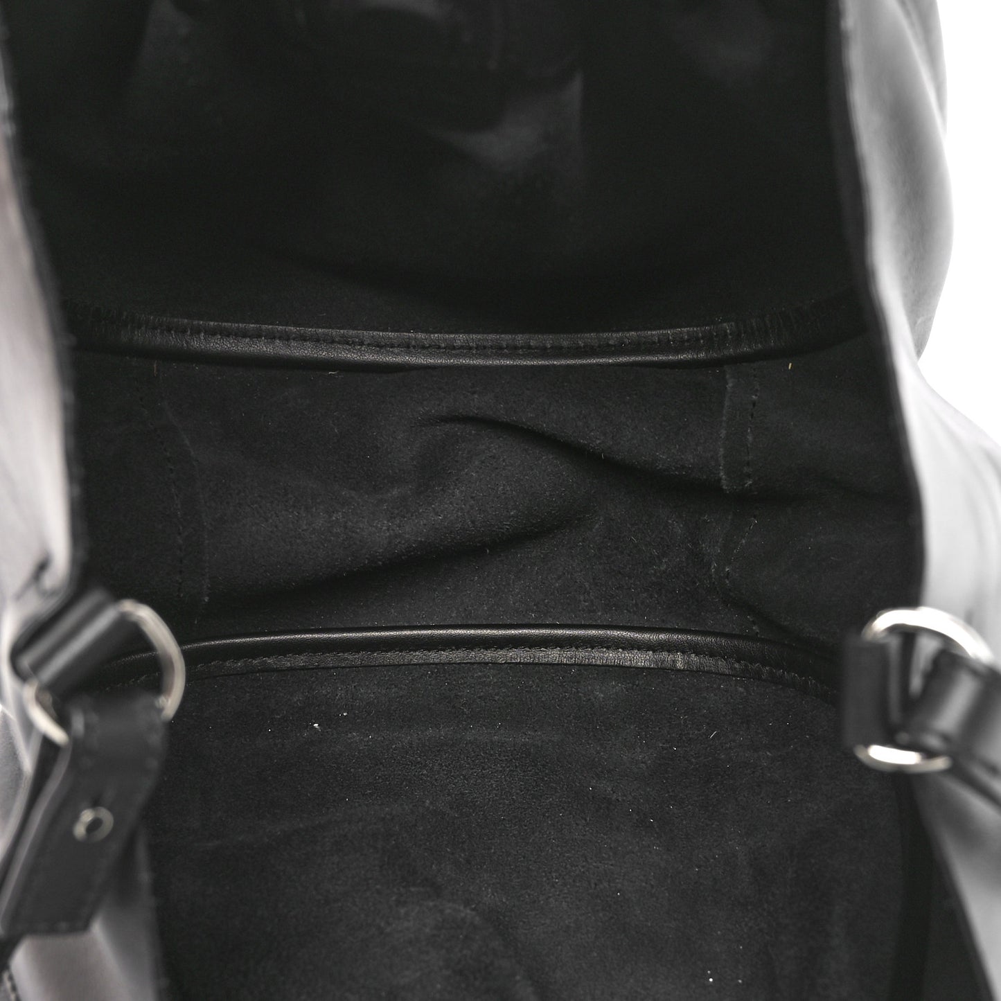 Calfskin Small Ruched Tote Black