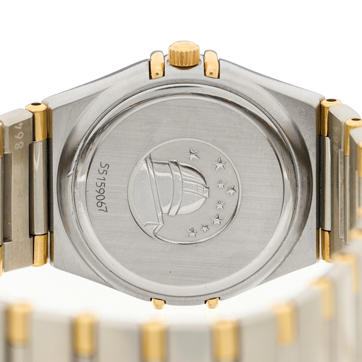 Omega Stainless Steel 18K Yellow Gold 25mm Constellation Quartz Watch White 1372.30.00 4 of 5