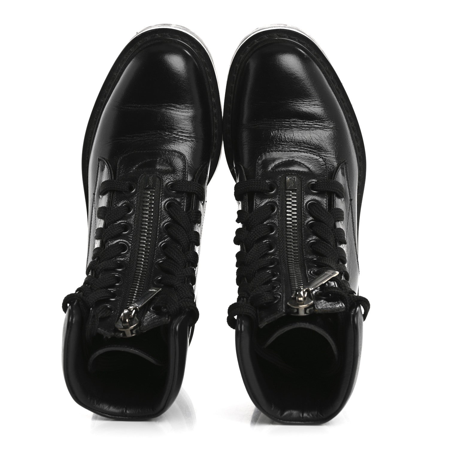 Saint Laurent Calfskin William Double-Laced Boot 35 Black 2 of 14