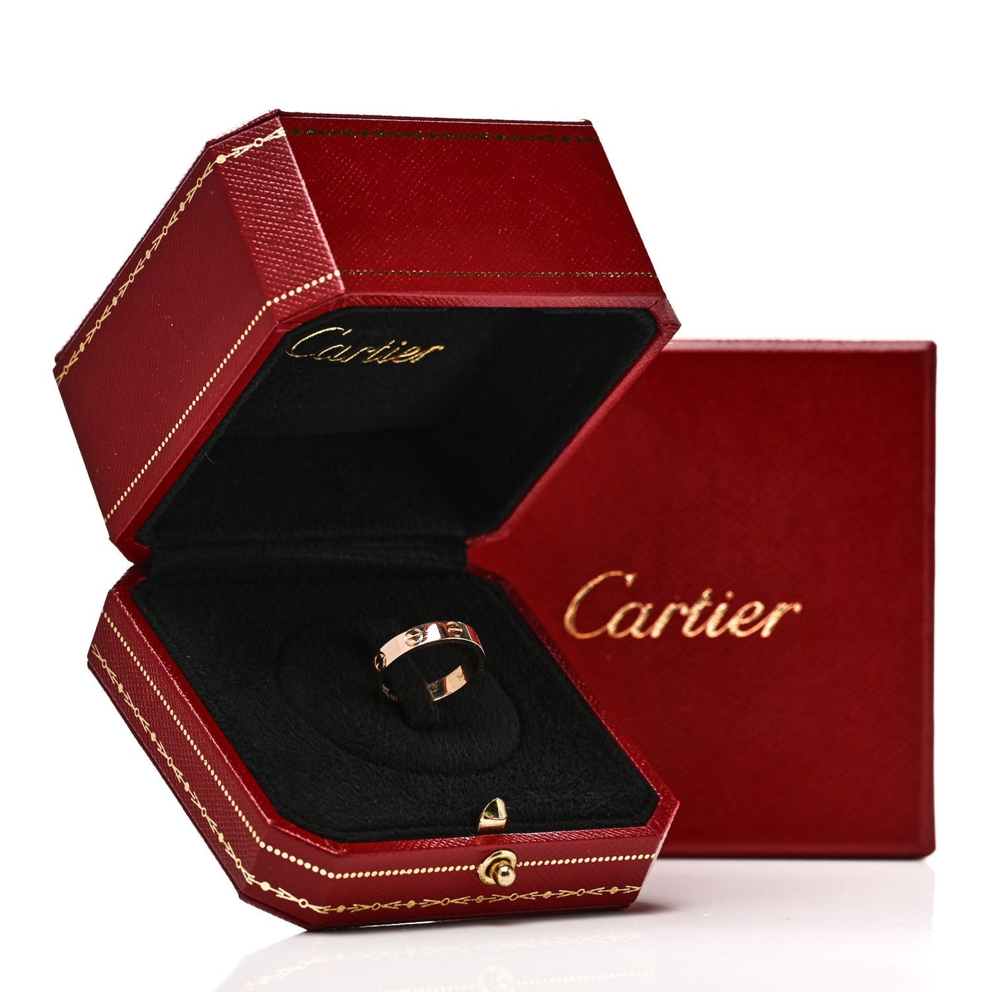 18K Pink Gold 3.5mm LOVE Wedding Band Ring 49 5