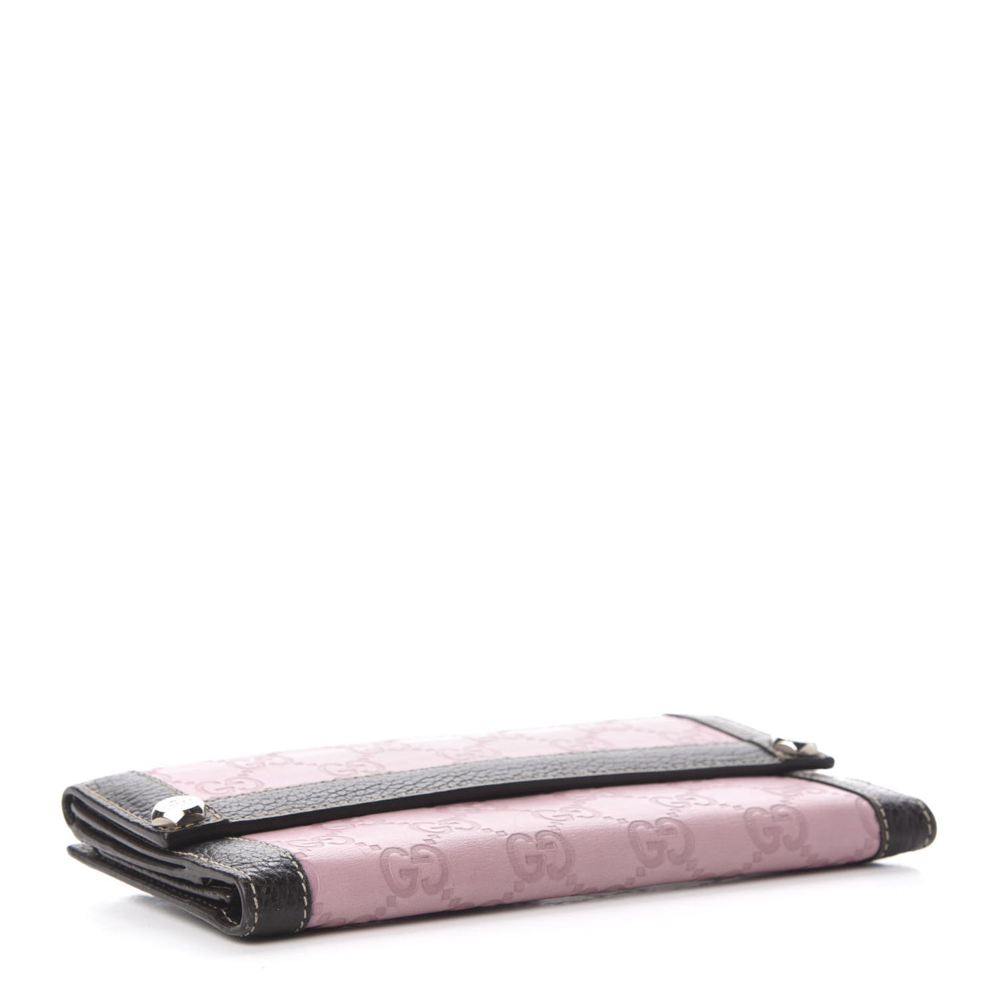 Guccissima Continental Charmy Wallet Pink Brown