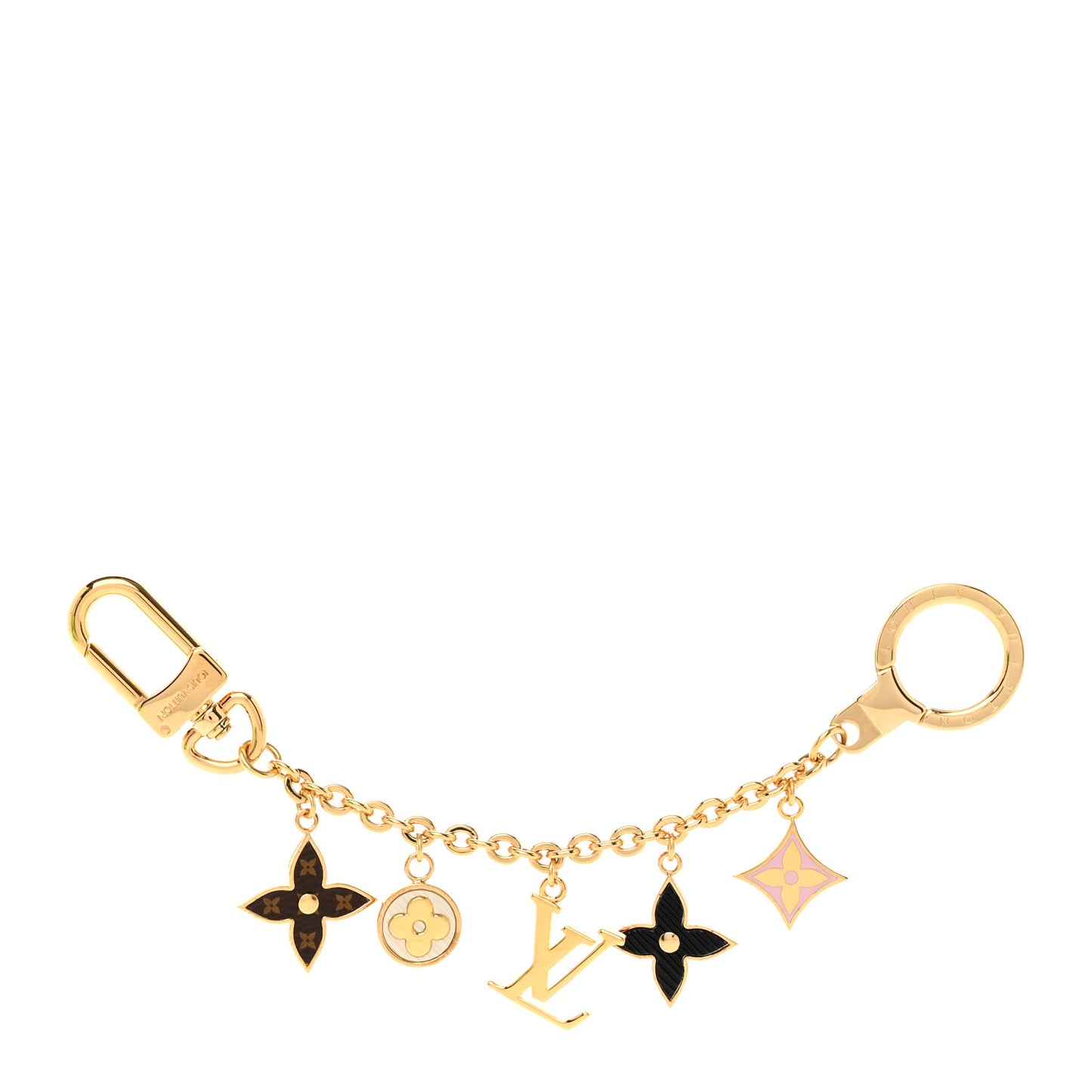 Monogram Spring Street Bag Charm Key Holder Gold
