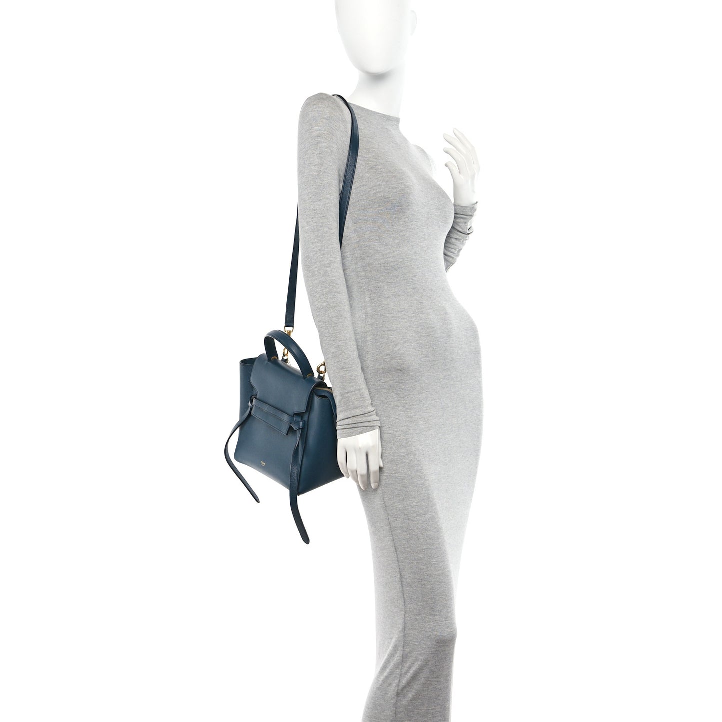 Baby Grained Calfskin Micro Belt Bag Deepsea