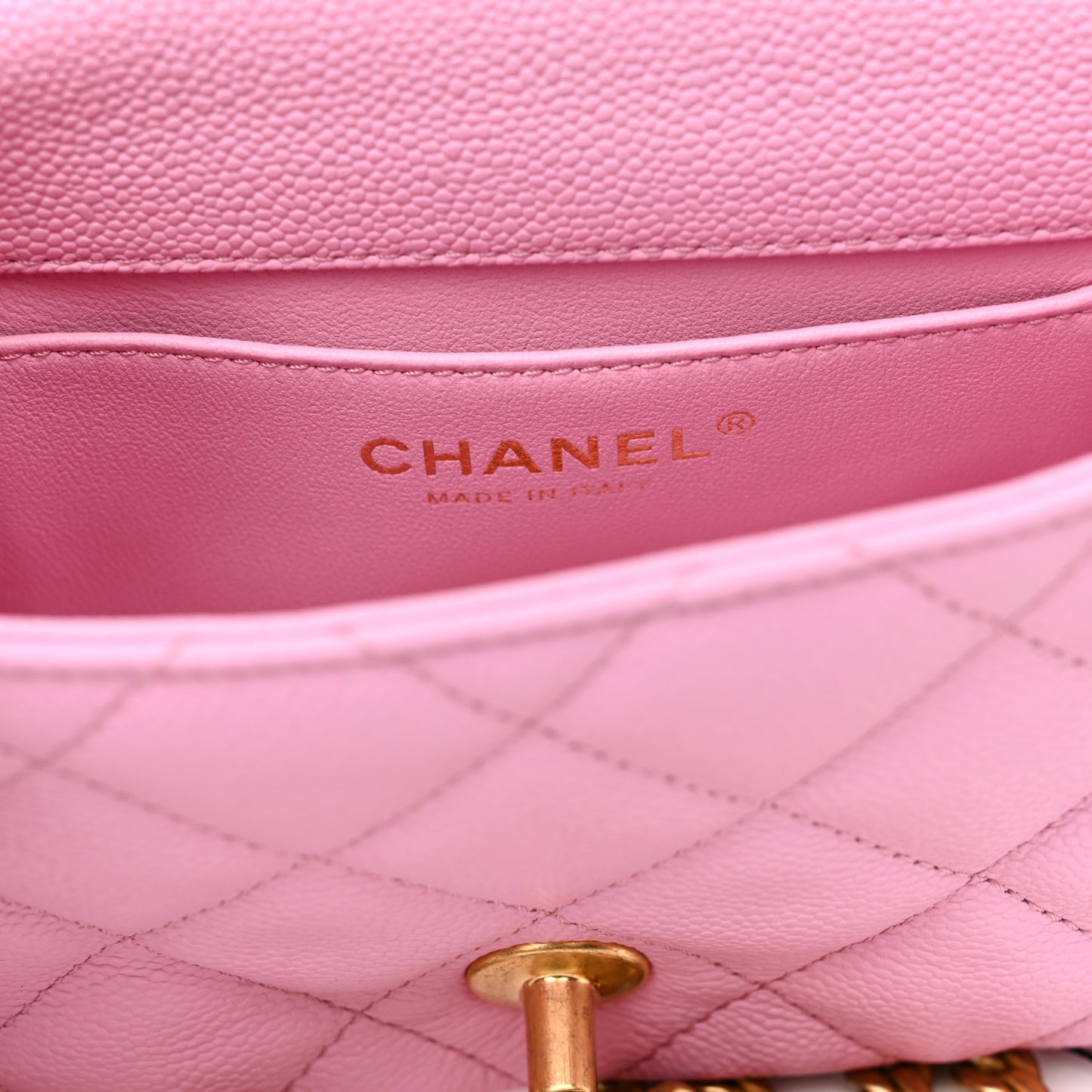Caviar Quilted Mini Rectangular Sweetheart Flap Lilac