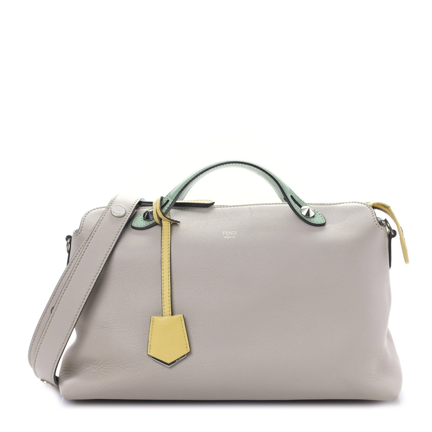 Vitello Dolce 4 Color Large By The Way Boston Bag Grigio Polvere Multicolor