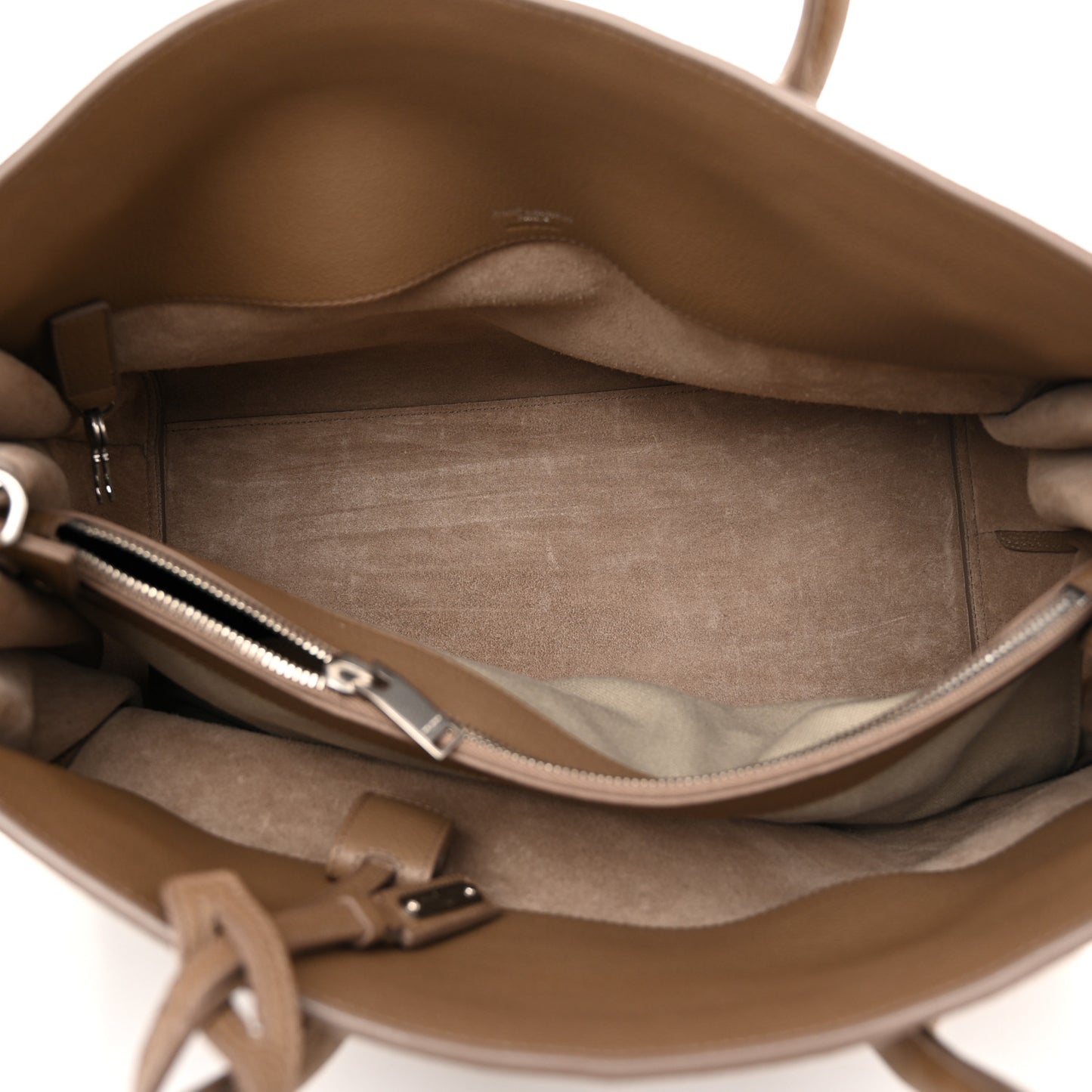 Grained Calfskin Medium Souple Sac De Jour Taupe