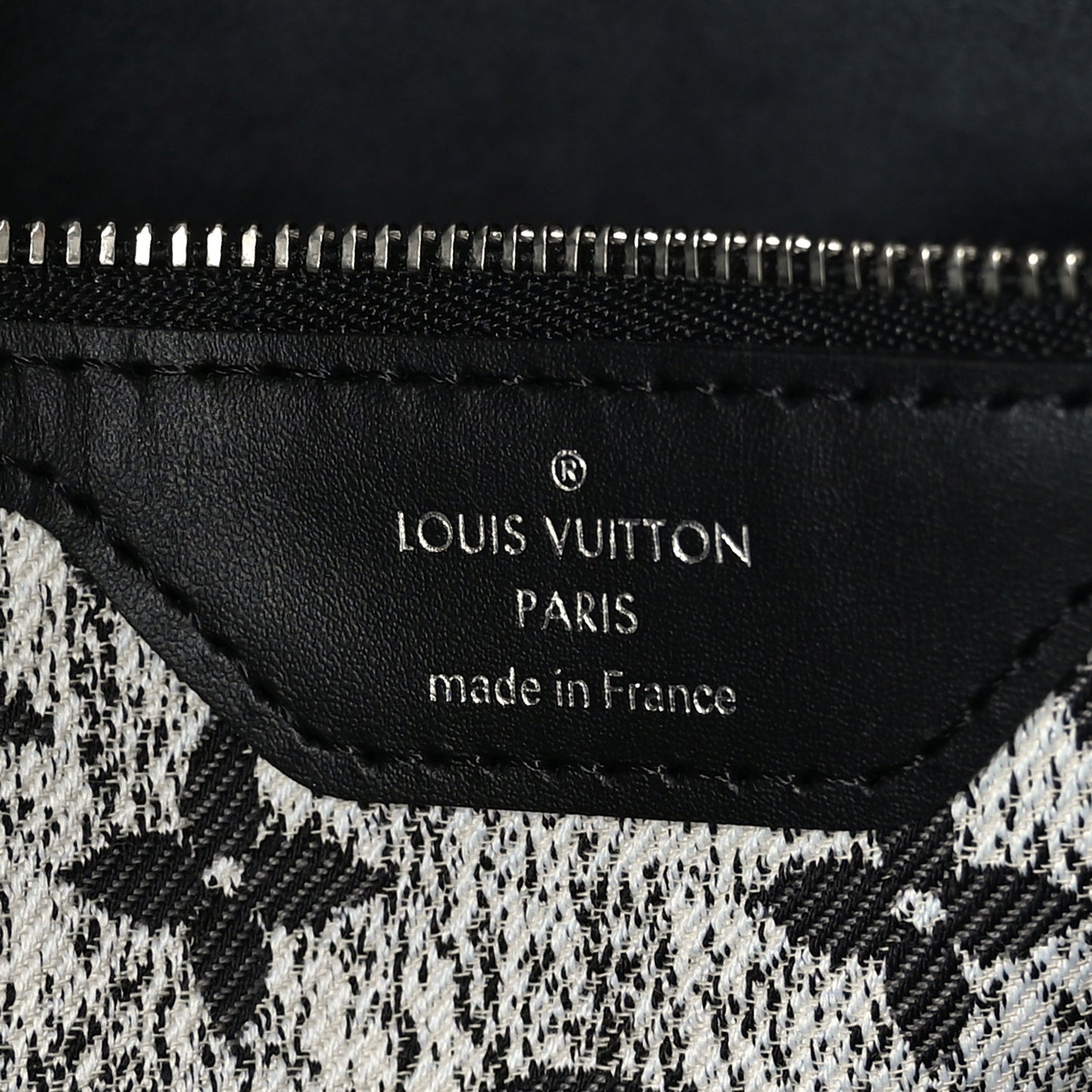 Denim Monogram Jacquard Neverfull MM Grey