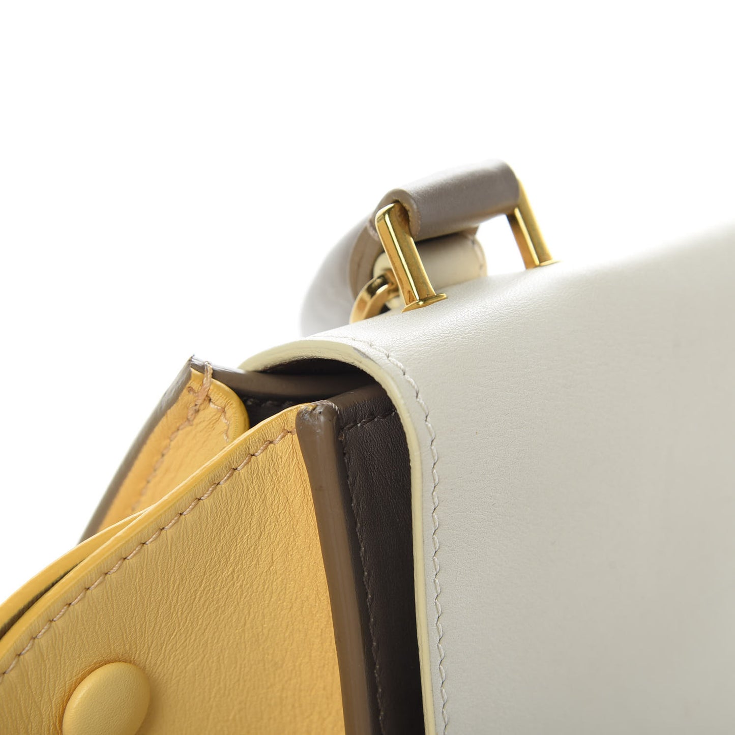 Smooth Calfskin Medium Tri-Color Trapeze Butter