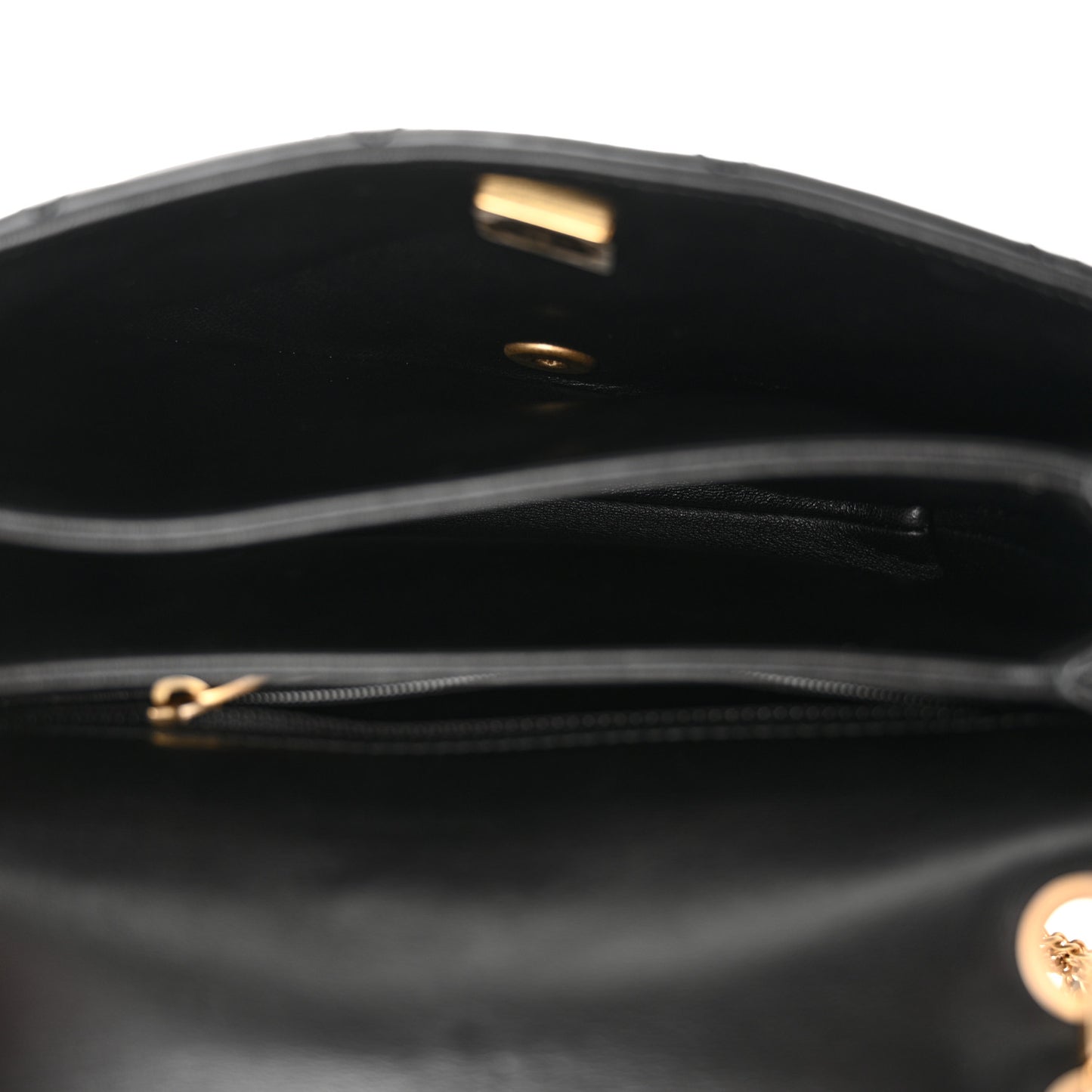 Lambskin Quilted On And On Small Chain Flap Black