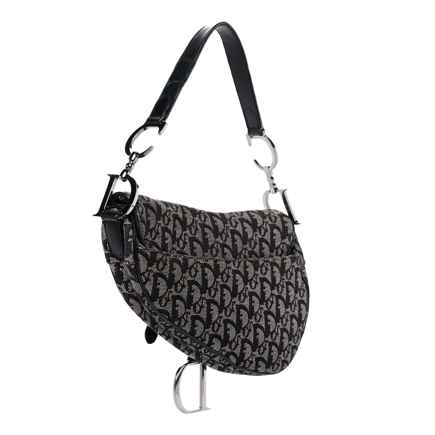 Monogram Saddle Bag Black