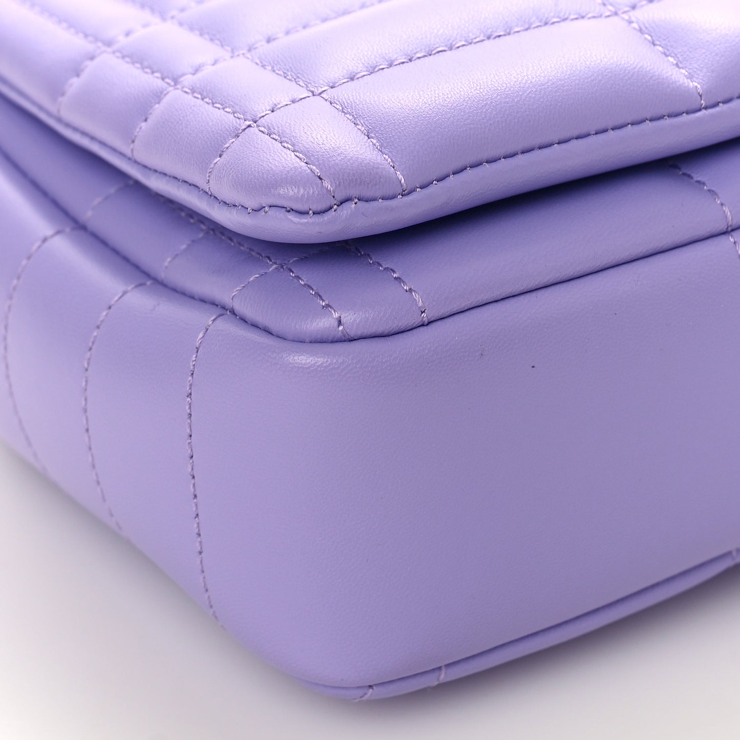 Lambskin Quilted Small Lola Bag Soft Violet