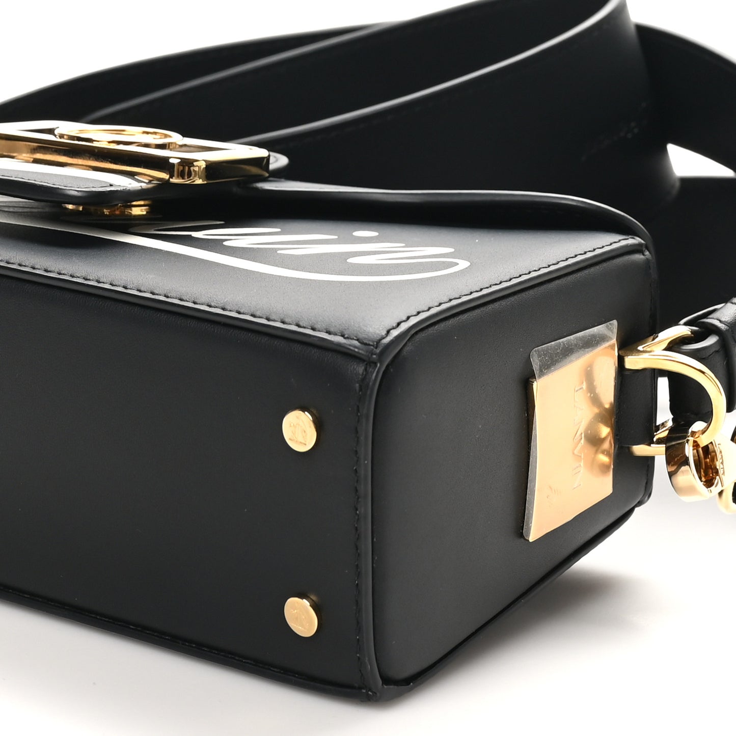 Calfskin Logo Nano Pencil Bag Black