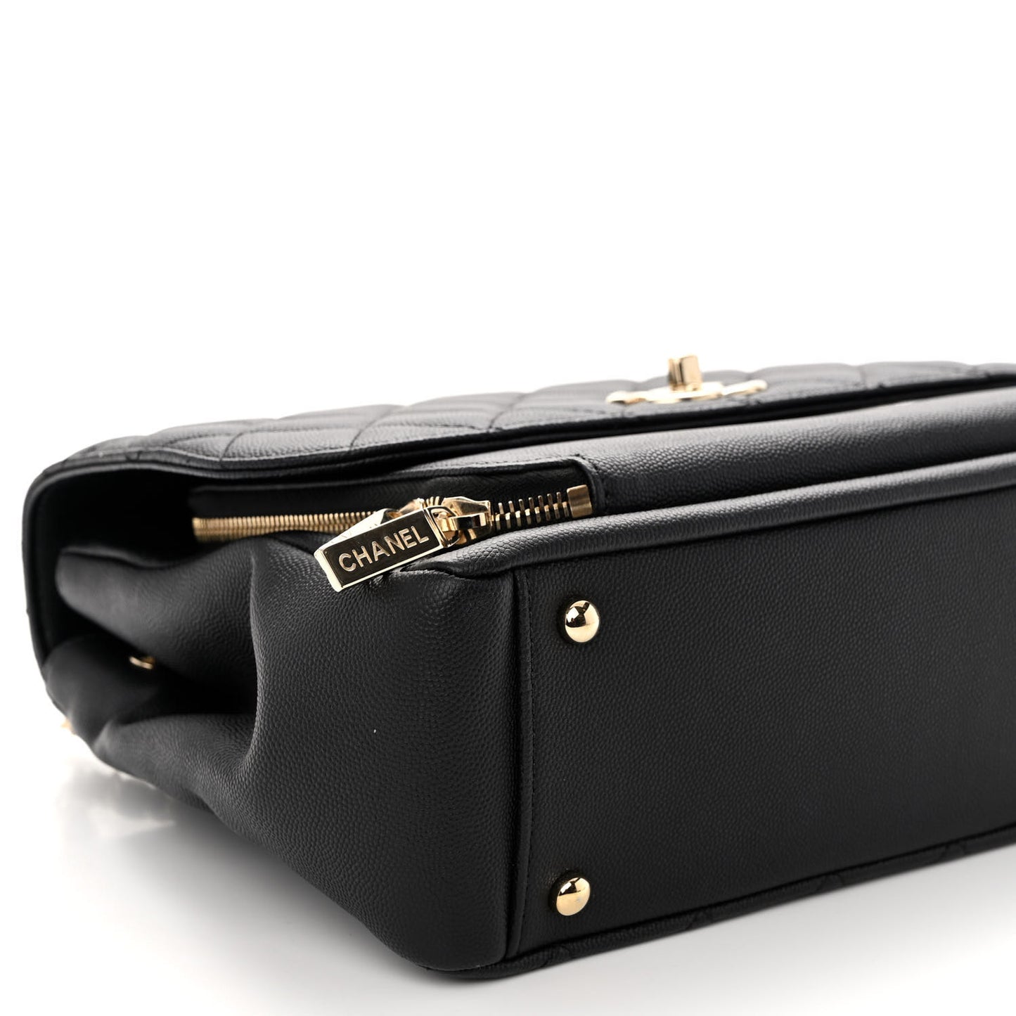Caviar Quilted Large Business Affinity Flap Black